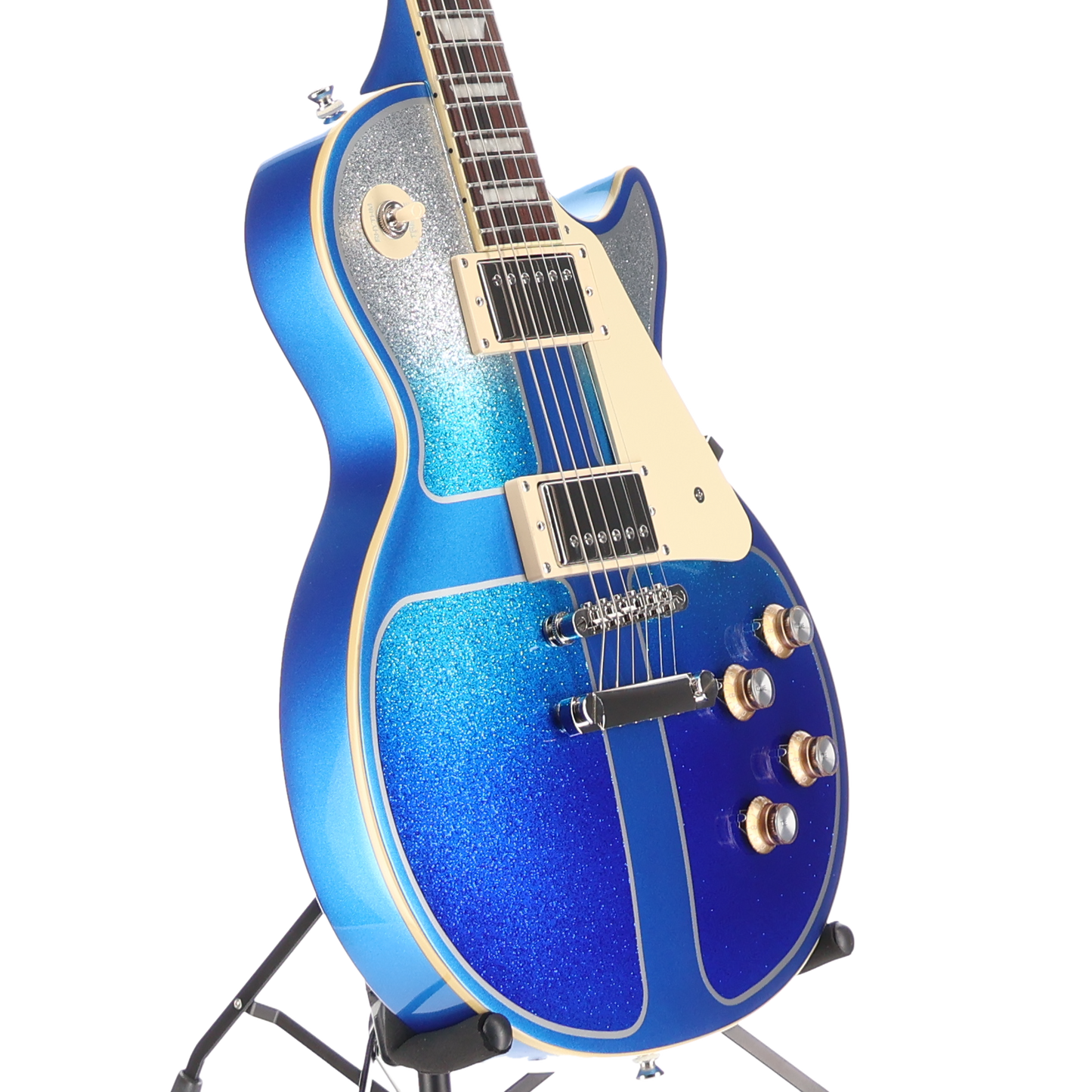 Epiphone Les Paul Standard 60s Platinum Pearl and Blue Custom Paint Burstbucker Pickup Mod (RC2) (09070)