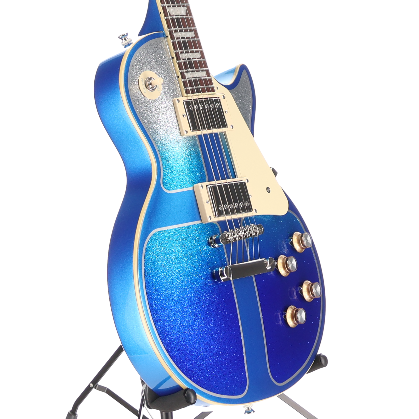 Epiphone Les Paul Standard 60s Platinum Pearl and Blue Custom Paint Burstbucker Pickup Mod (RC2) (09070)