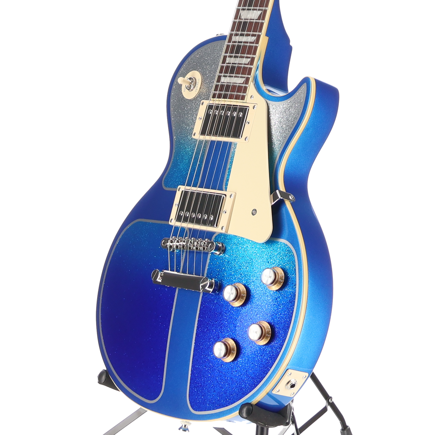 Epiphone Les Paul Standard 60s Platinum Pearl and Blue Custom Paint Burstbucker Pickup Mod (RC2) (09070)