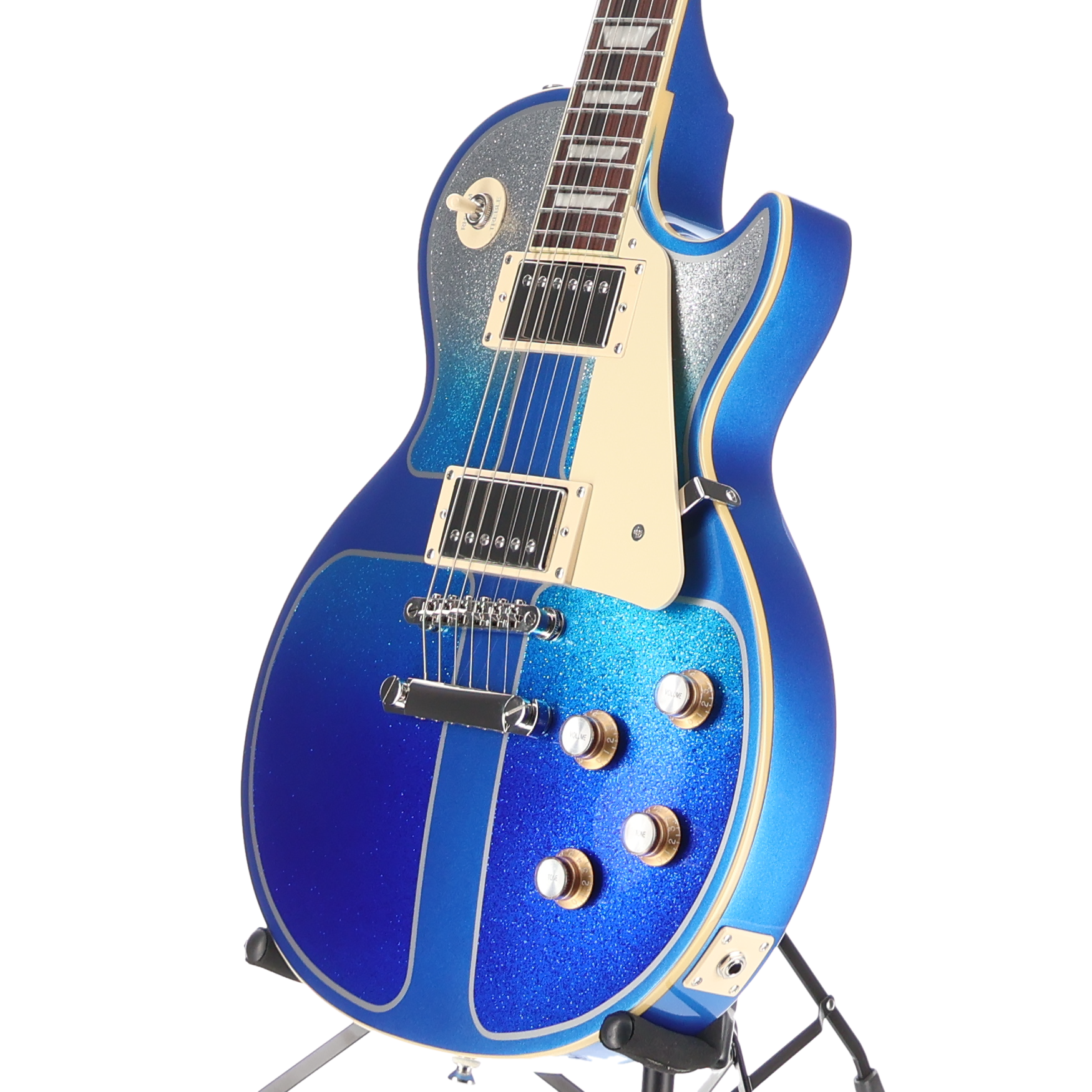 Epiphone Les Paul Standard 60s Platinum Pearl and Blue Custom Paint Burstbucker Pickup Mod (RC2) (09070)