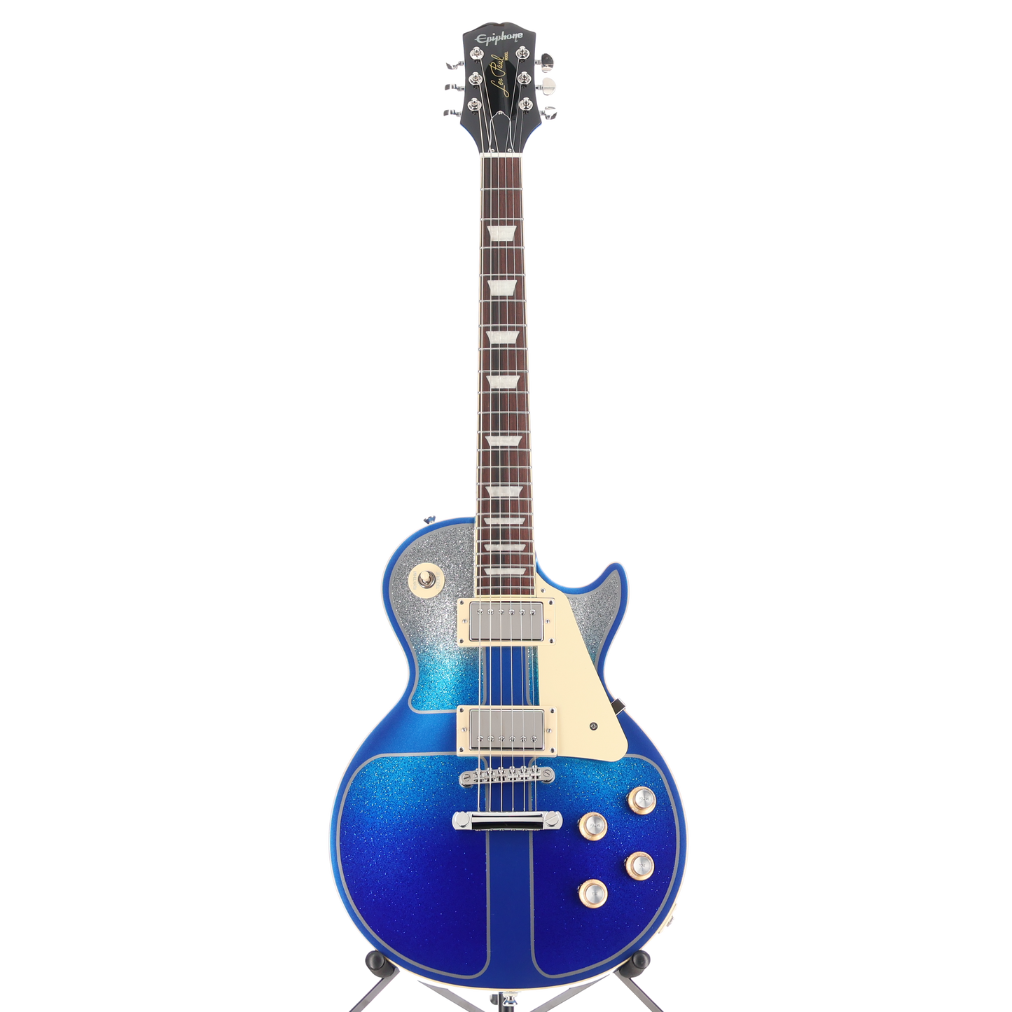 Epiphone Les Paul Standard 60s Platinum Pearl and Blue Custom Paint Burstbucker Pickup Mod (RC2) (09070)