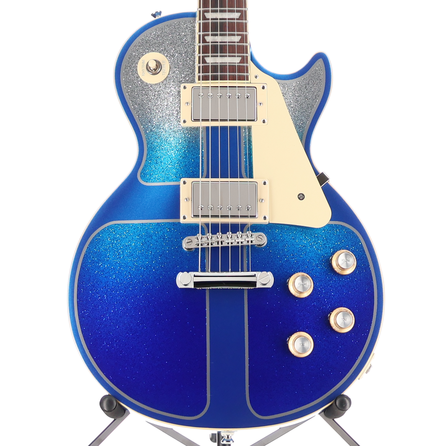 Epiphone Les Paul Standard 60s Platinum Pearl and Blue Custom Paint Burstbucker Pickup Mod (RC2) (09070)