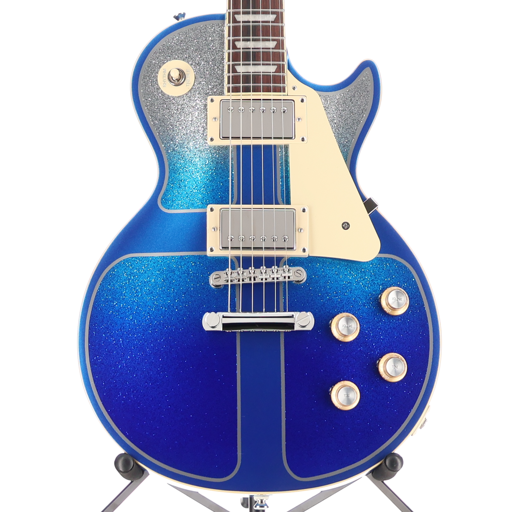 Epiphone Les Paul Standard 60s Platinum Pearl and Blue Custom Paint Burstbucker Pickup Mod (RC2) (09070)