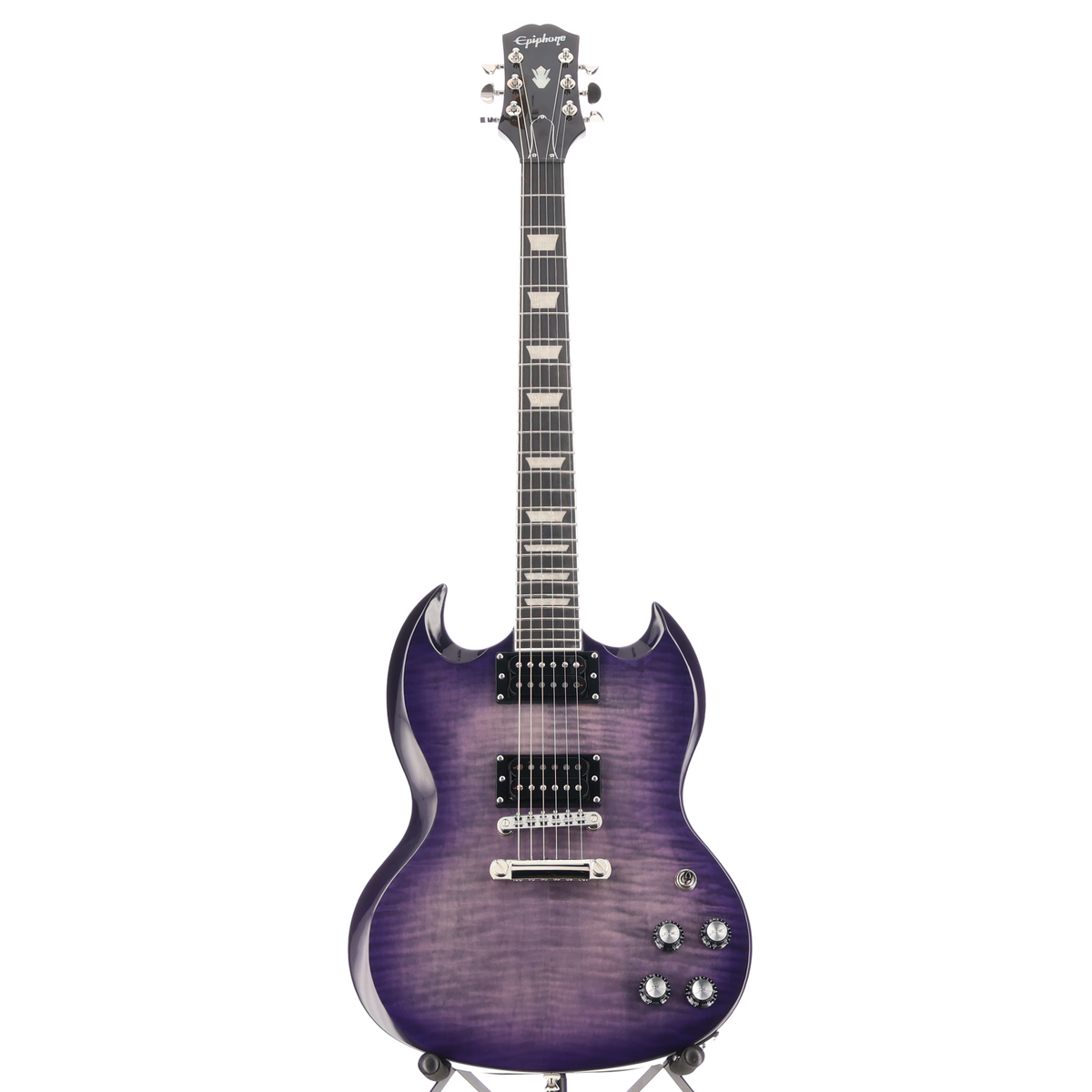 Epiphone SG Modern Figured Purple-Mighty Mite Motherbucker Pickup Mod (AA6) (39002)