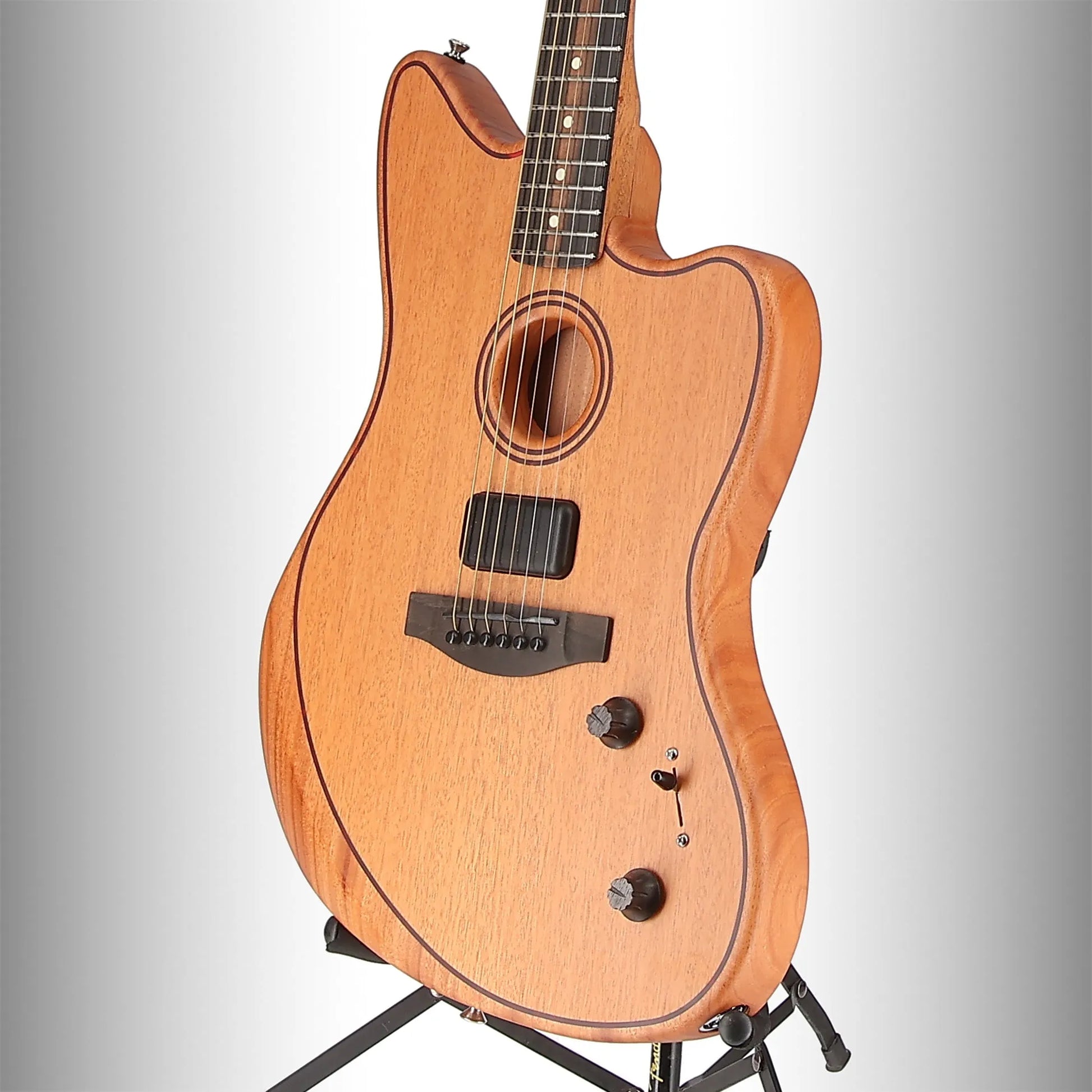 Fender American Acoustasonic Jazzmaster All-Mahogany, Ebony Fingerboard, Natural (A10) (0364A)