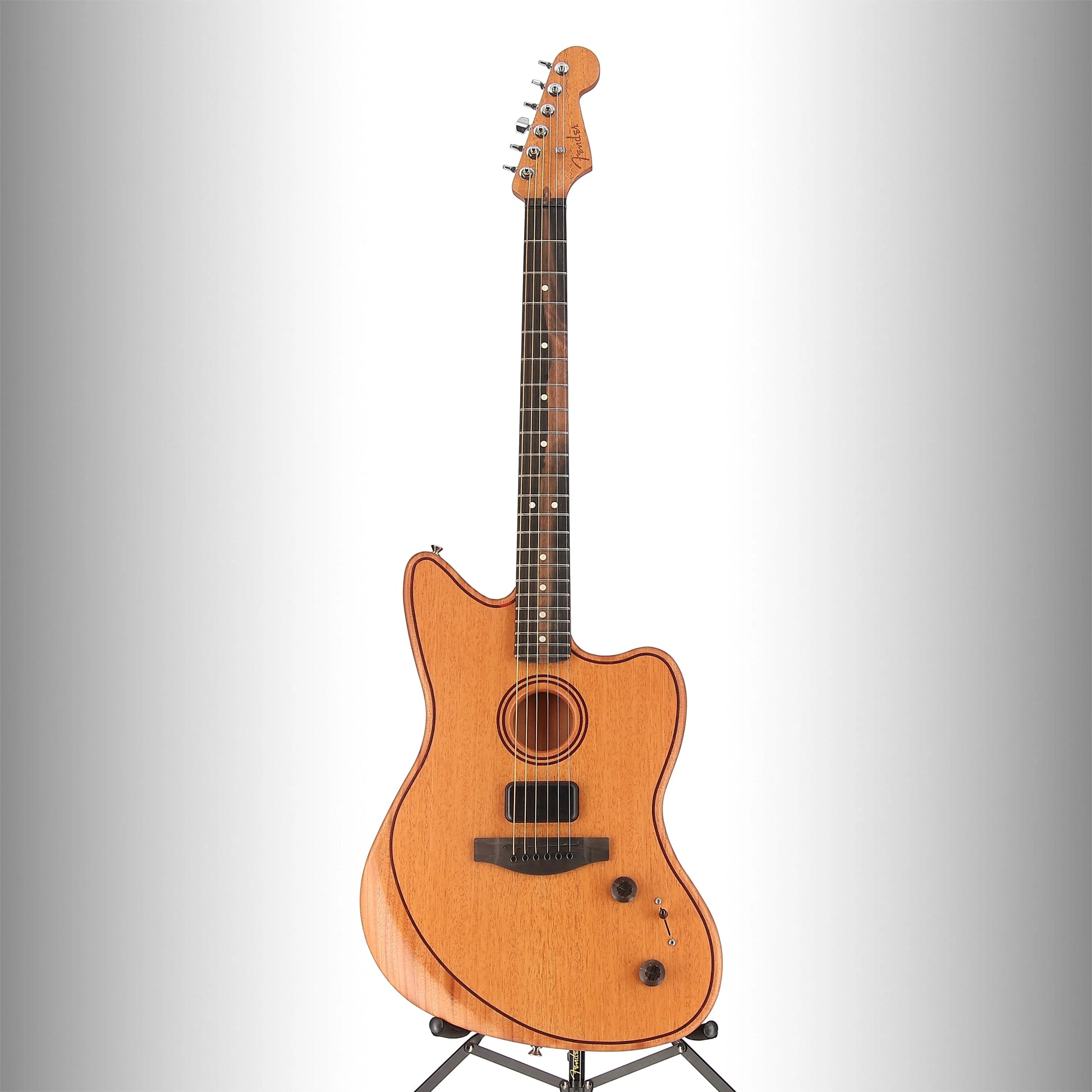 Fender American Acoustasonic Jazzmaster All-Mahogany, Ebony Fingerboard, Natural (A10) (0364A)