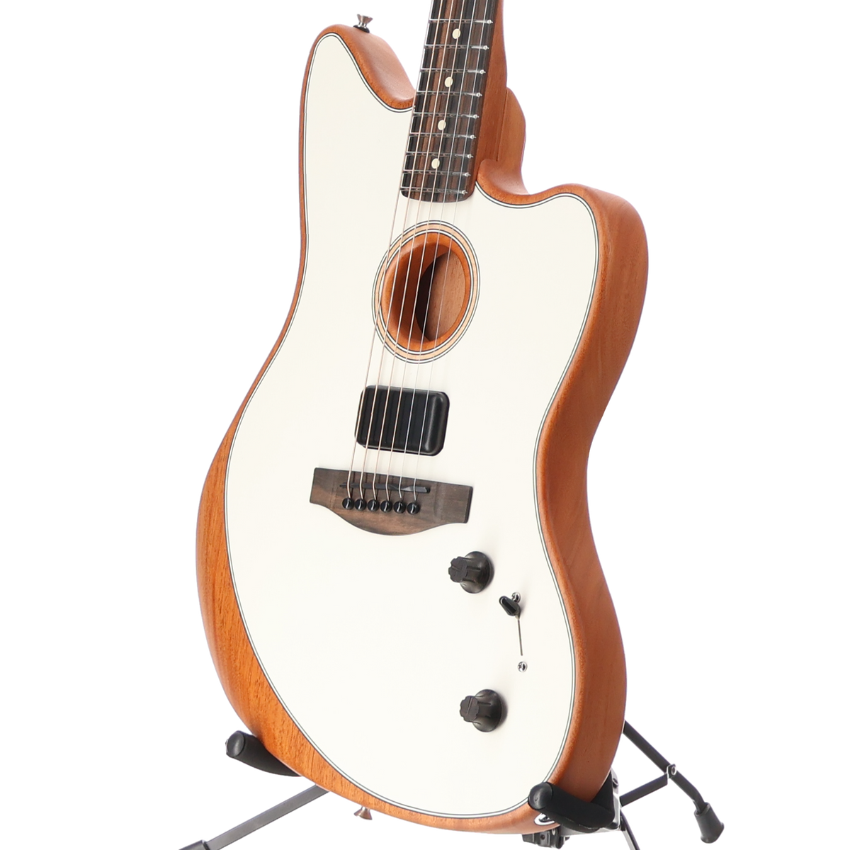 Fender American Acoustasonic Jazzmaster, Arctic White, Ebony Fingerboard (L12) (4934A)