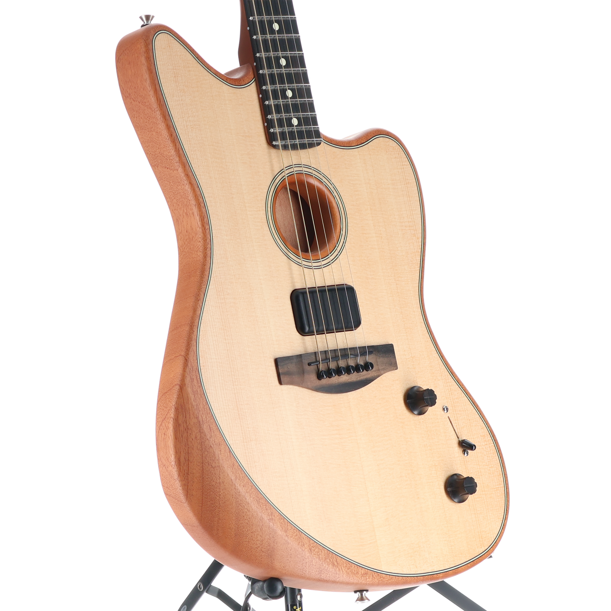 Fender American Acoustasonic Jazzmaster, Natural, Ebony Fingerboard (W6) (8431A)