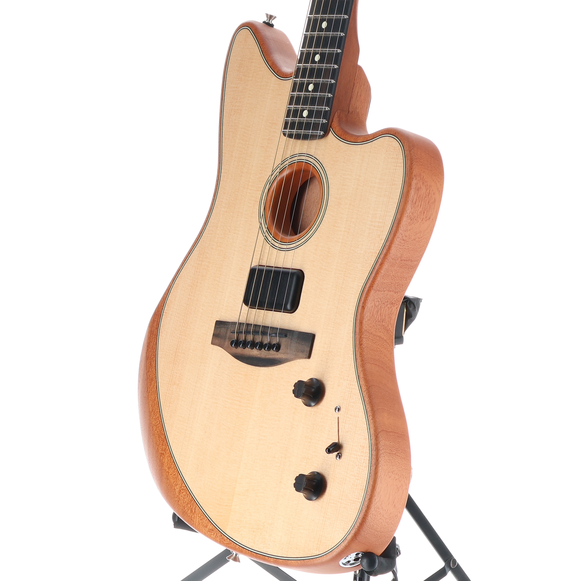 Fender American Acoustasonic Jazzmaster, Natural, Ebony Fingerboard (W6) (8431A)