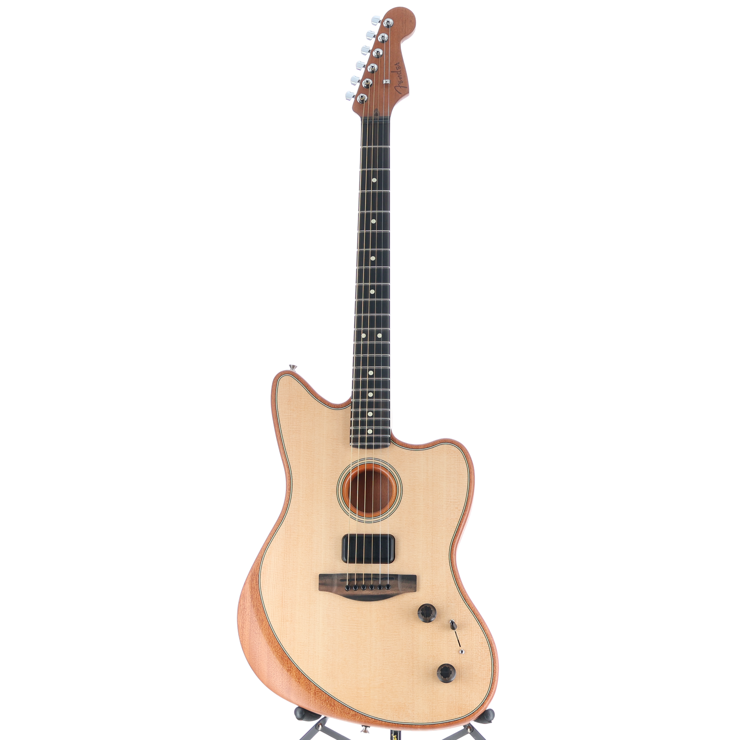 Fender American Acoustasonic Jazzmaster, Natural, Ebony Fingerboard (W6) (8431A)