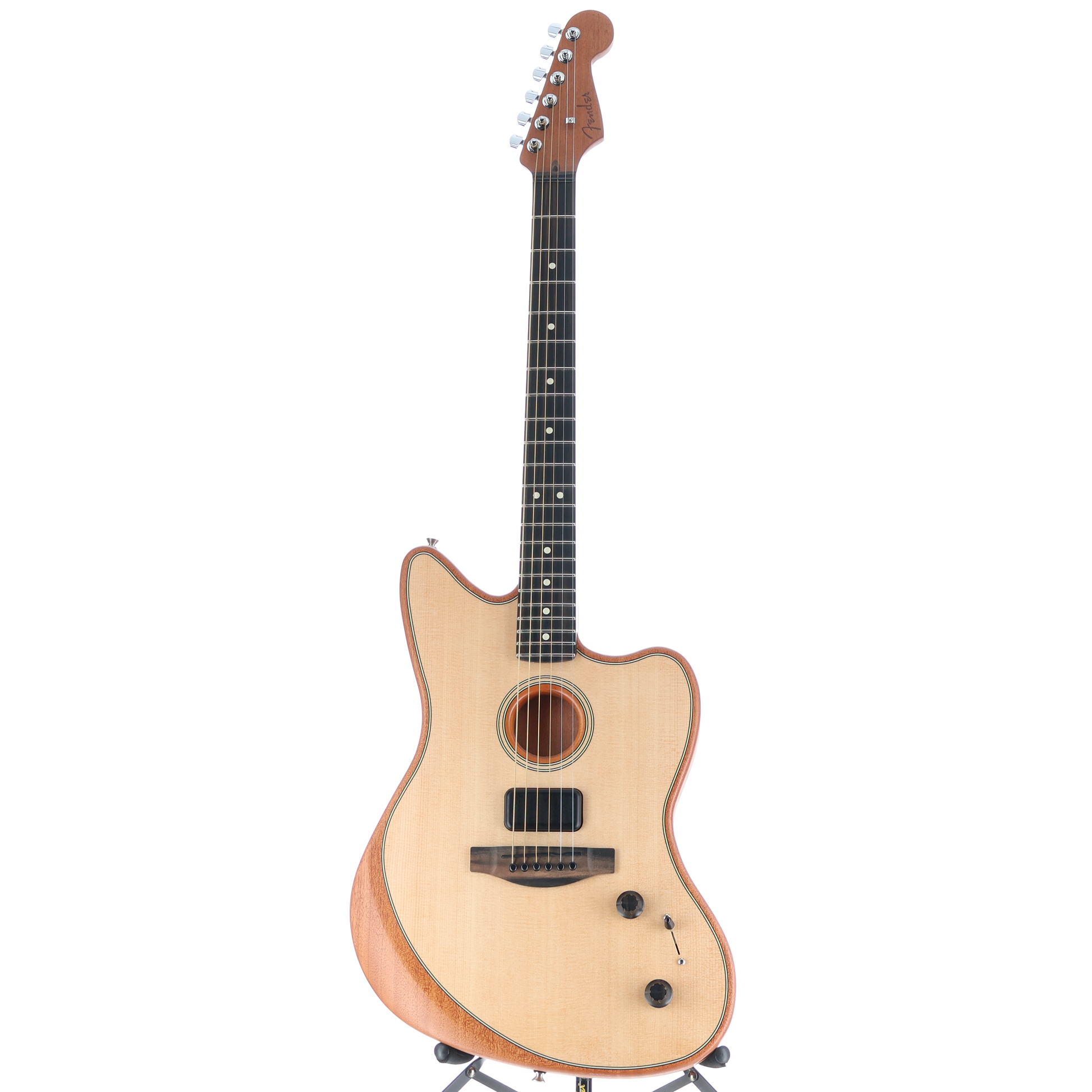 Fender American Acoustasonic Jazzmaster, Natural, Ebony Fingerboard (W6) (8431A)