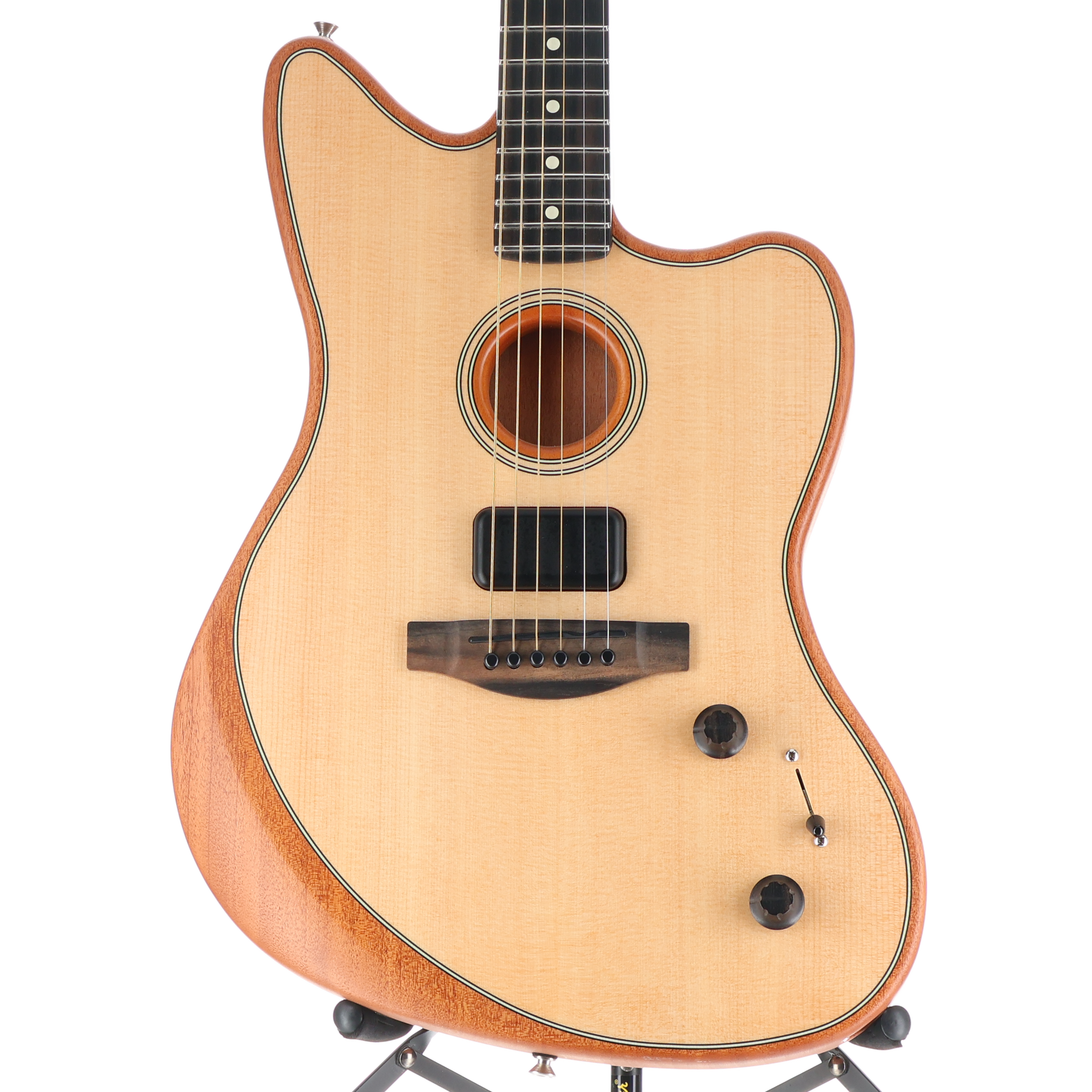 Fender American Acoustasonic Jazzmaster, Natural, Ebony Fingerboard (W6) (8431A)