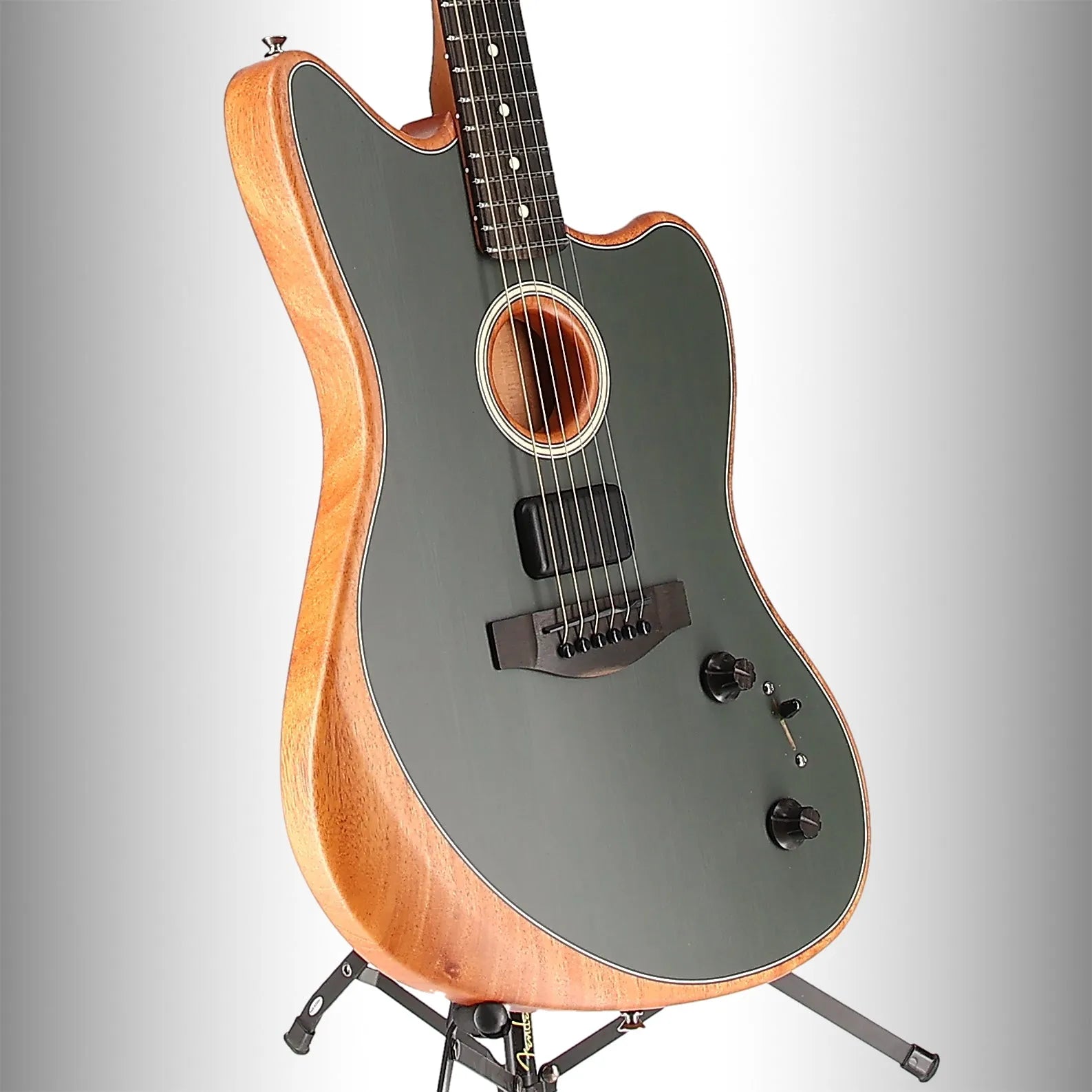 Fender American Acoustasonic Jazzmaster, Tungsten, Ebony Fingerboard (BB7) (3125A)