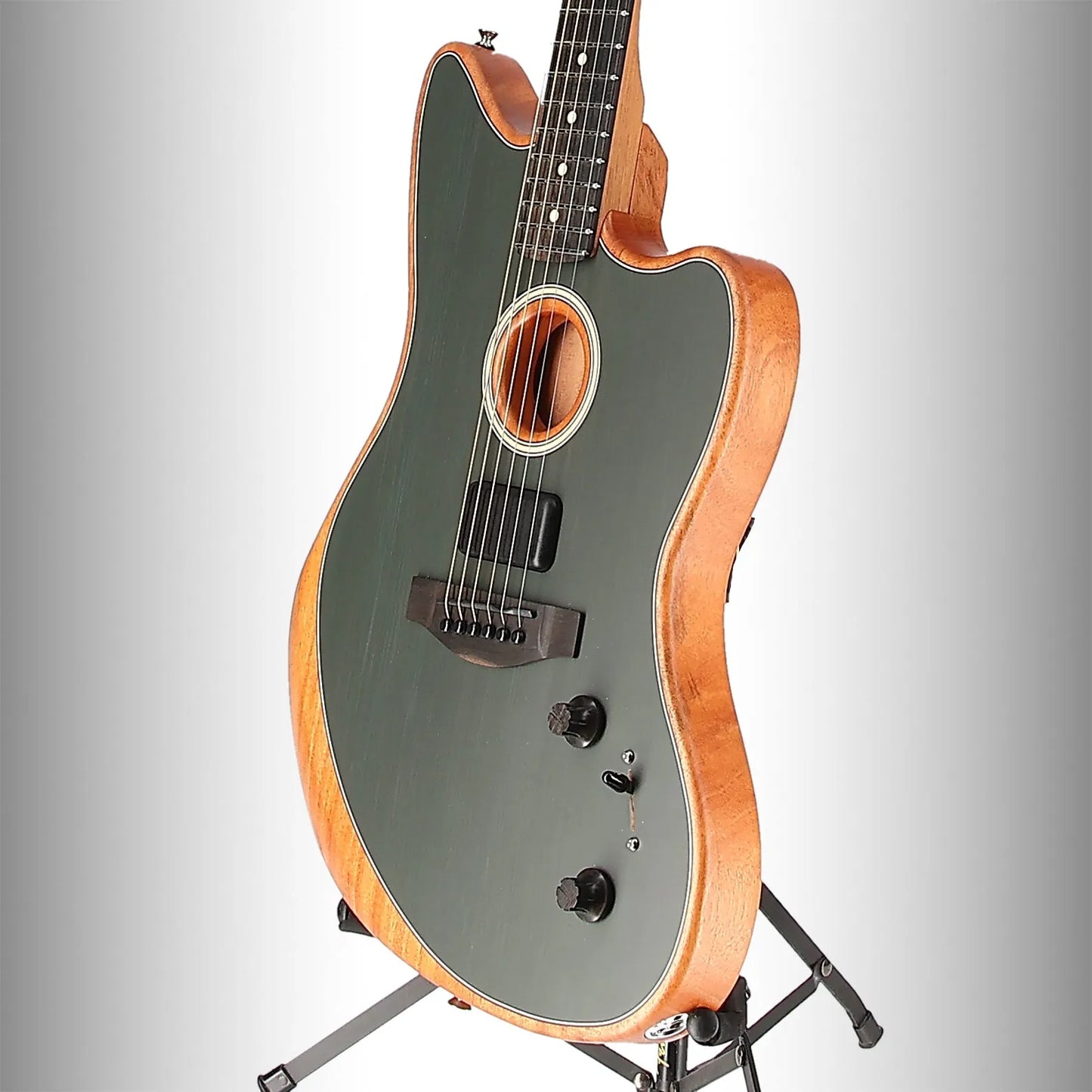 Fender American Acoustasonic Jazzmaster, Tungsten, Ebony Fingerboard (BB7) (3125A)