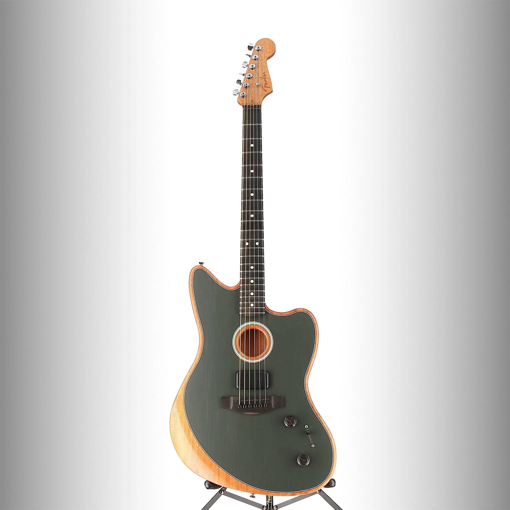 Fender American Acoustasonic Jazzmaster, Tungsten, Ebony Fingerboard (BB7) (3125A)