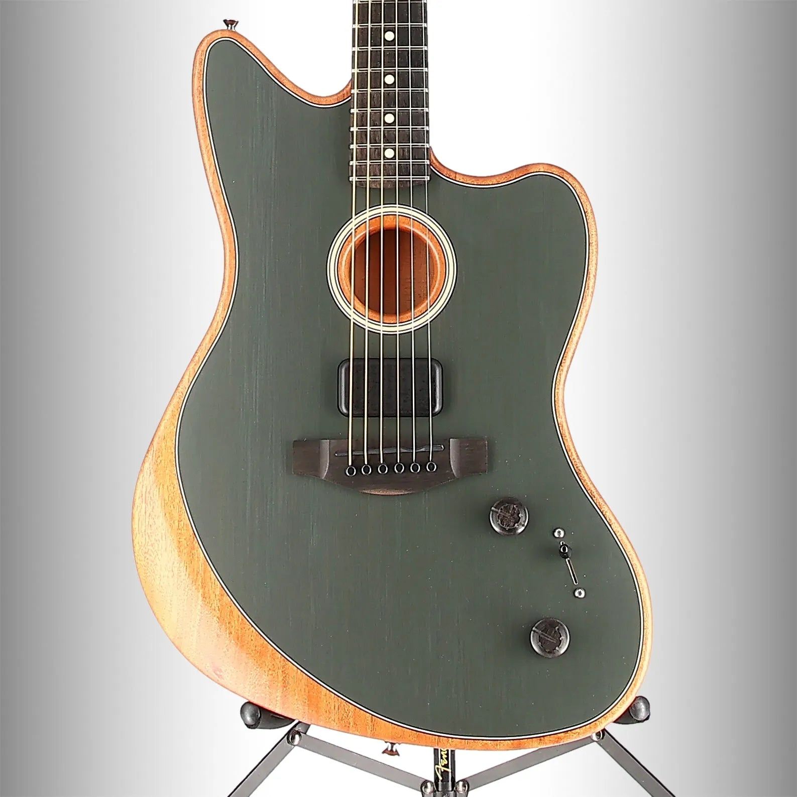 Fender American Acoustasonic Jazzmaster, Tungsten, Ebony Fingerboard (BB7) (3125A)