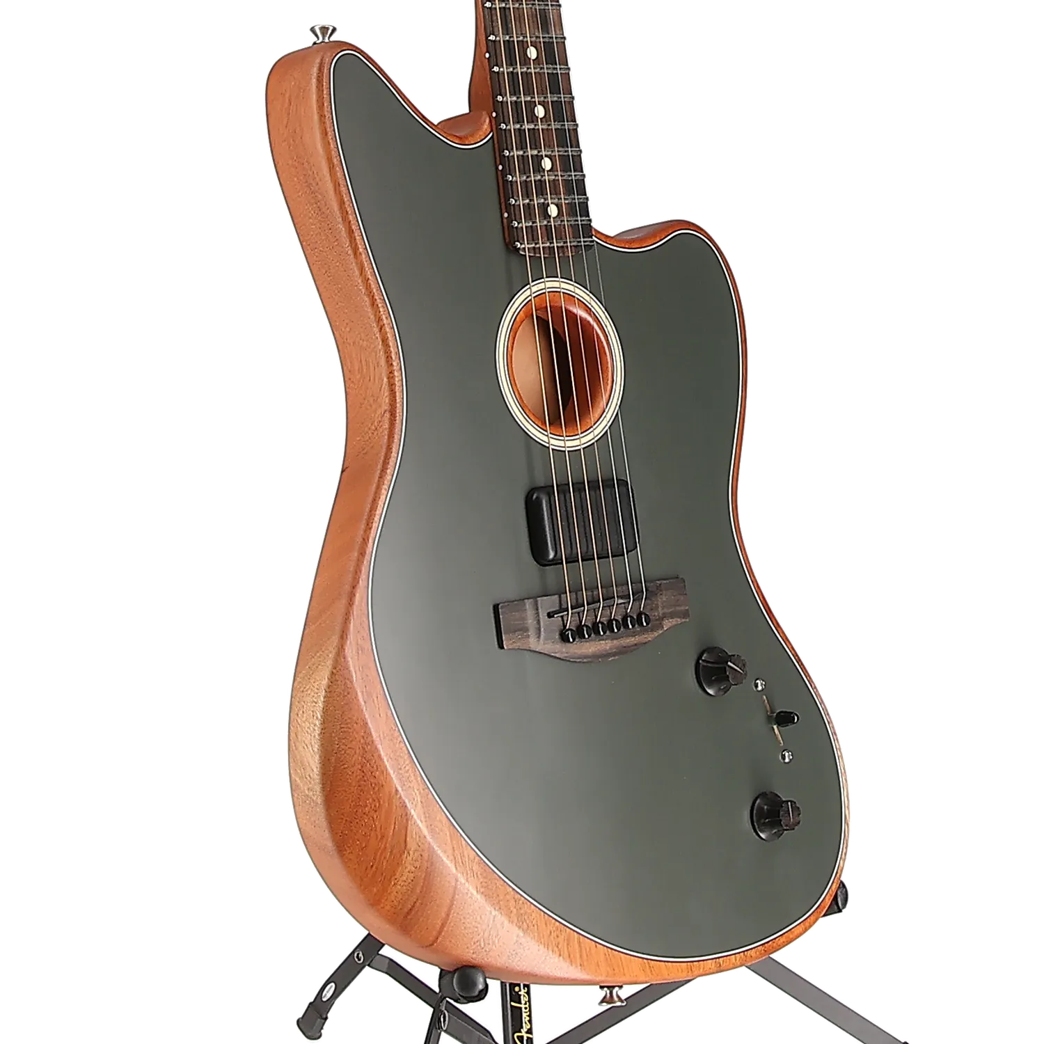 Fender American Acoustasonic Jazzmaster, Tungsten, Ebony Fingerboard (EF2) (6233A)