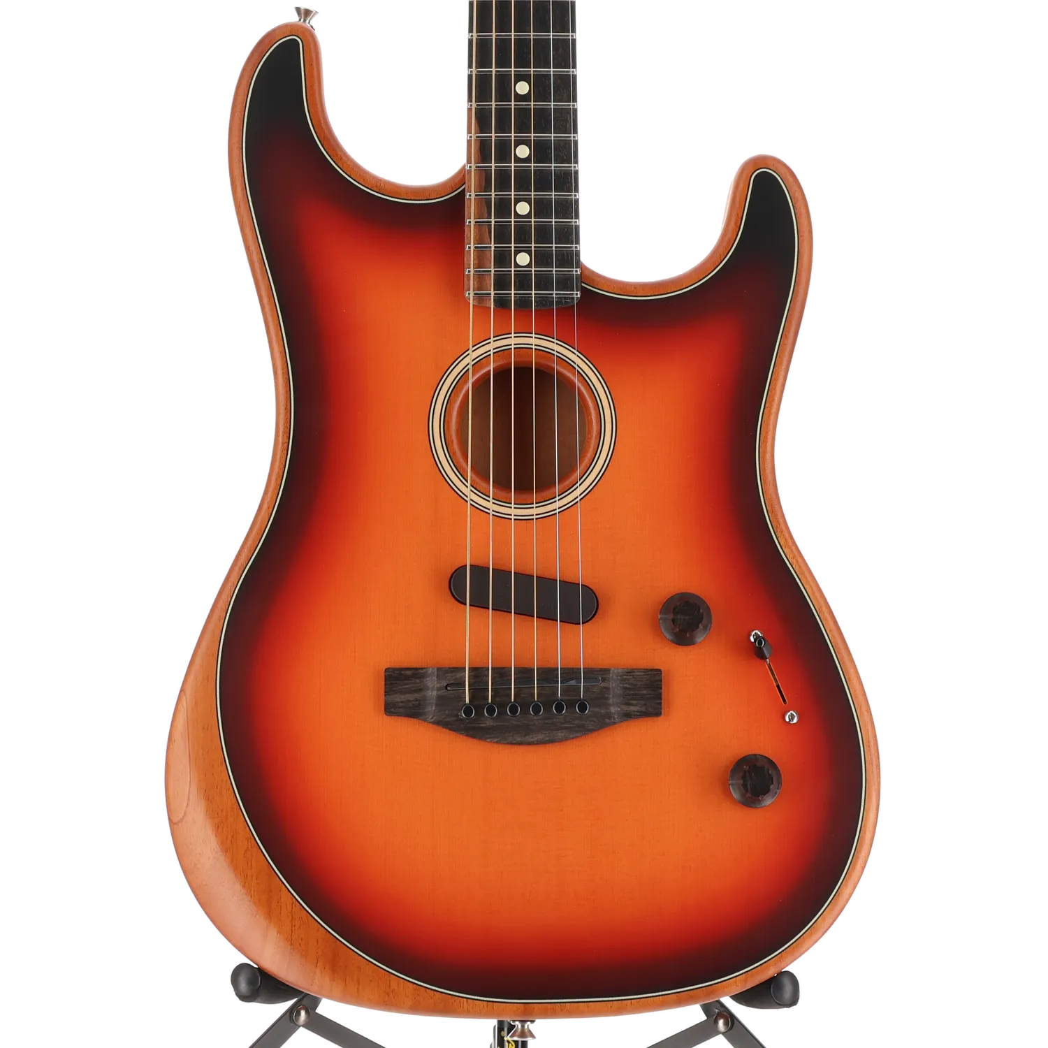 Fender American Acoustasonic Strat, Ebony Fingerboard, 3-Color Sunburst (AA12) (4863A)