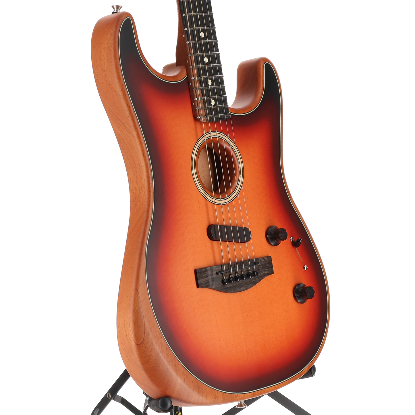 Fender American Acoustasonic Strat, Ebony Fingerboard, 3-Color Sunburst, Fully Tested (AA12) (4863A)