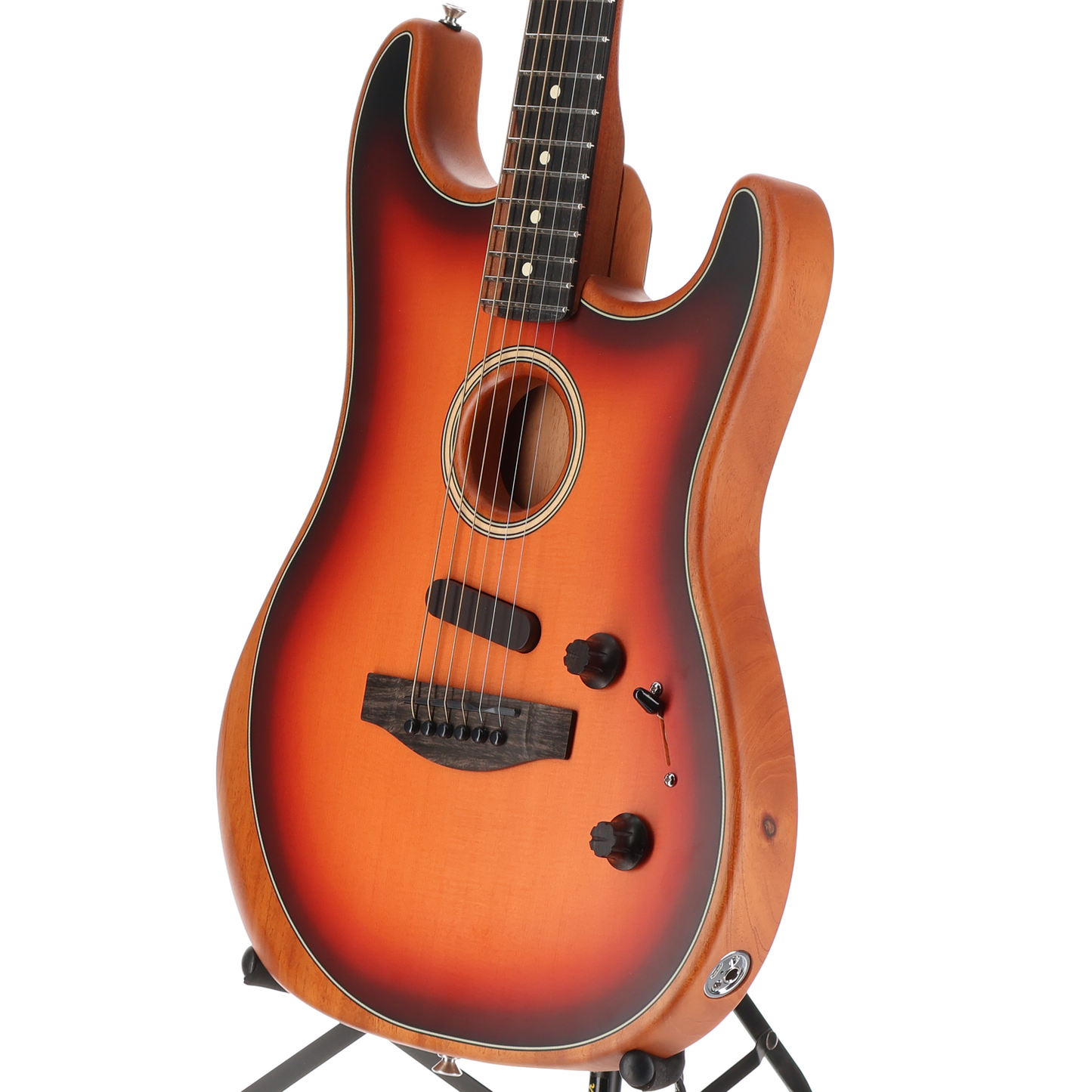 Fender American Acoustasonic Strat, Ebony Fingerboard, 3-Color Sunburst, Fully Tested (AA12) (4863A)