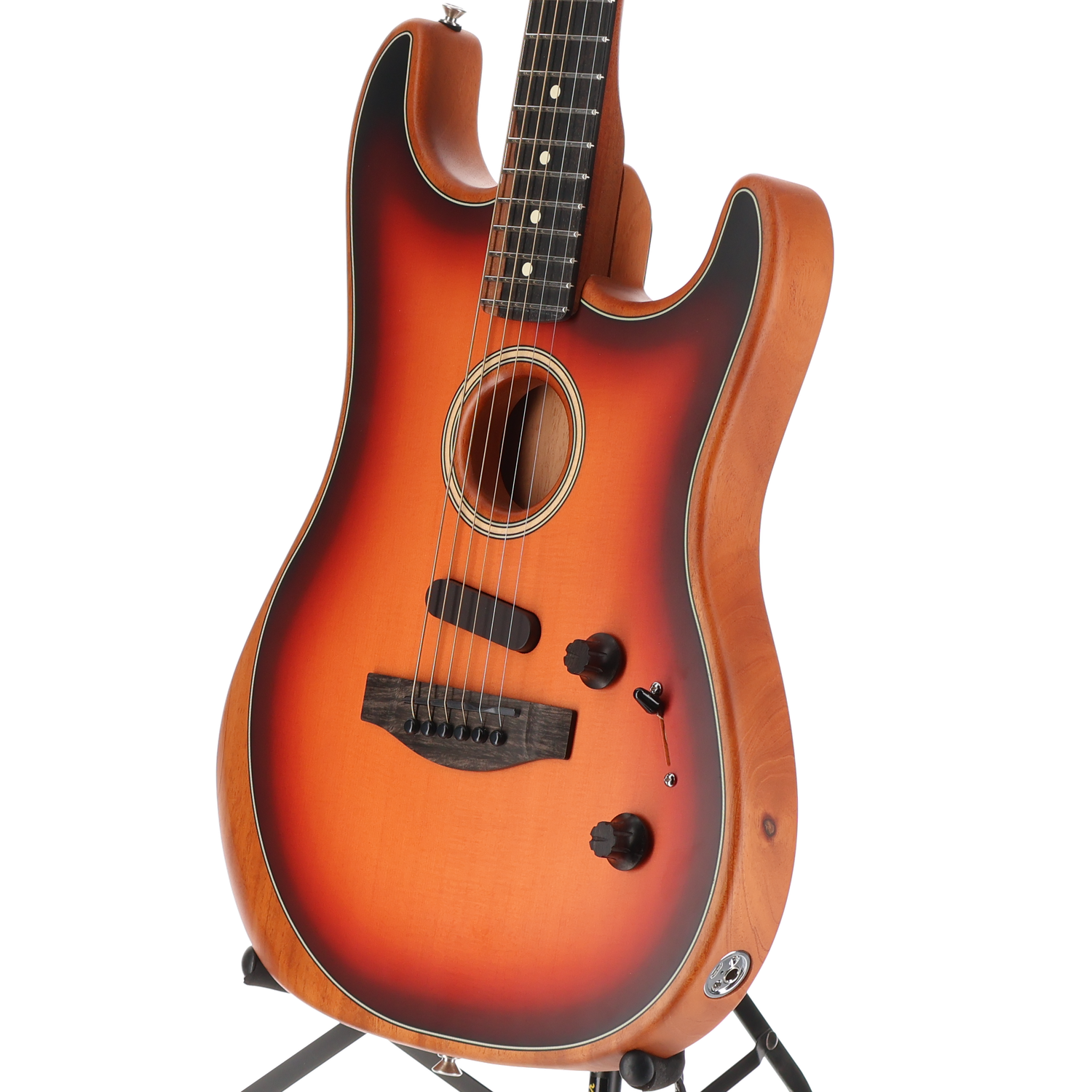 Fender American Acoustasonic Strat, Ebony Fingerboard, 3-Color Sunburst, Fully Tested (AA12) (4863A)