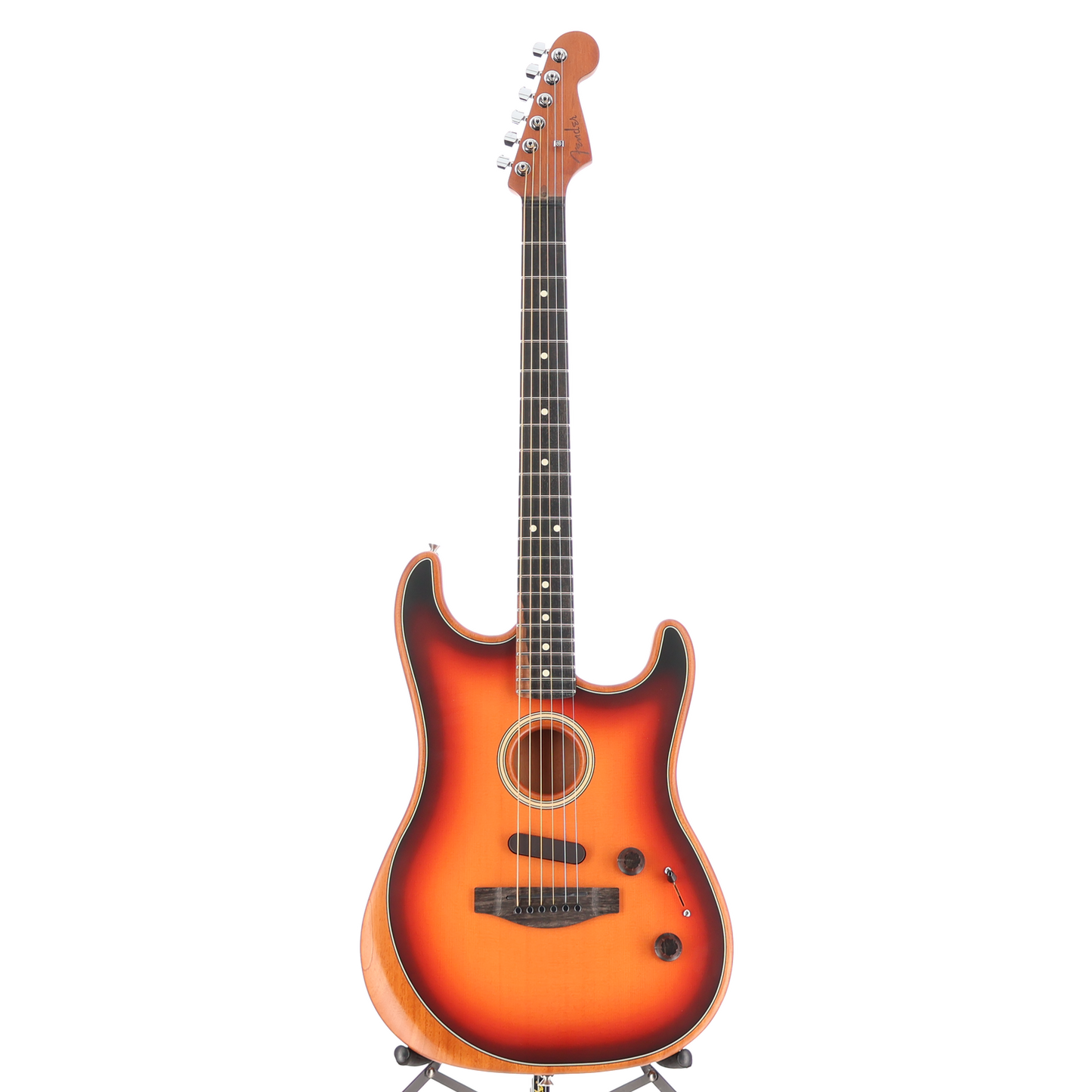 Fender American Acoustasonic Strat, Ebony Fingerboard, 3-Color Sunburst, Fully Tested (AA12) (4863A)