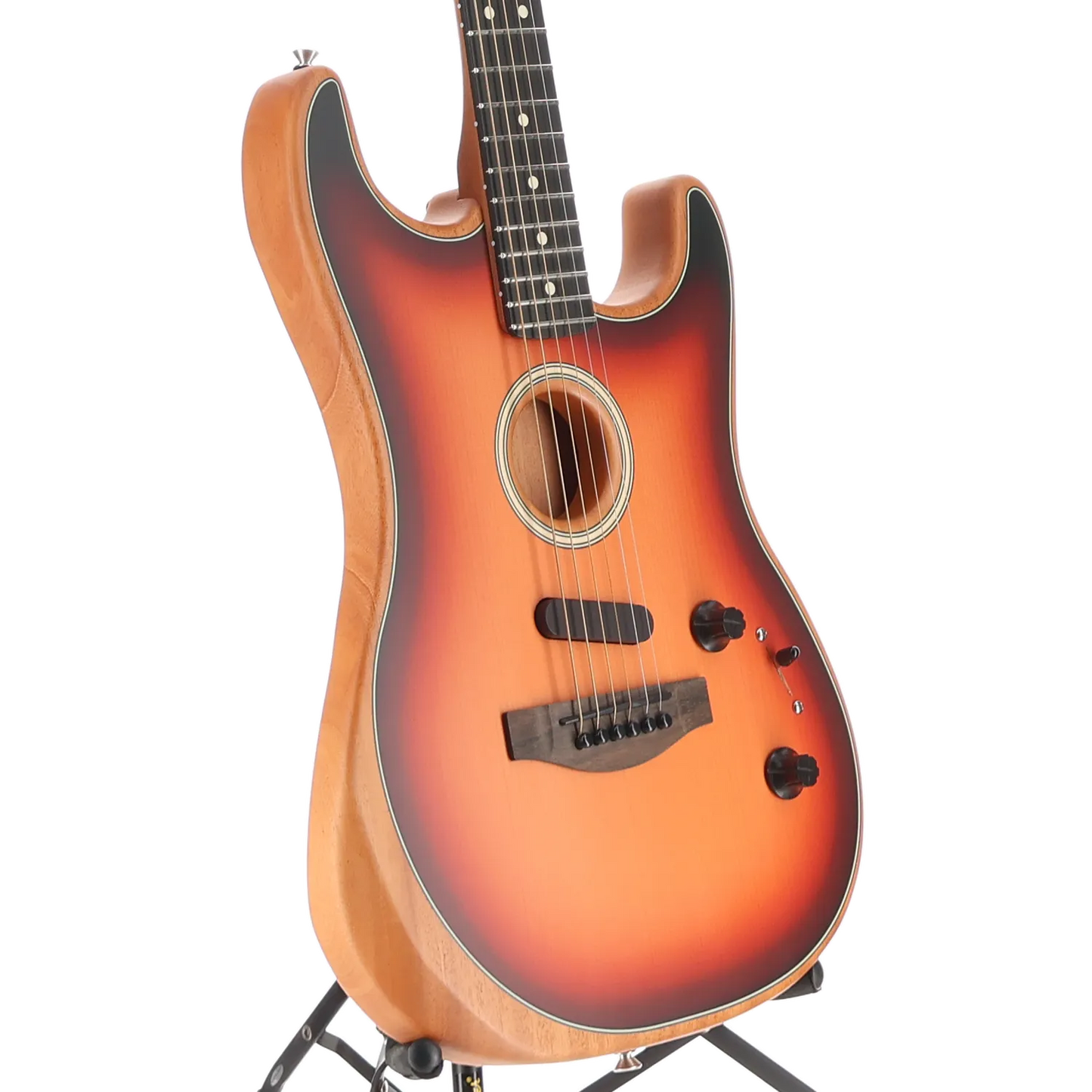 Fender American Acoustasonic Strat, Ebony Fingerboard, 3-Color Sunburst (U7) (4037A)