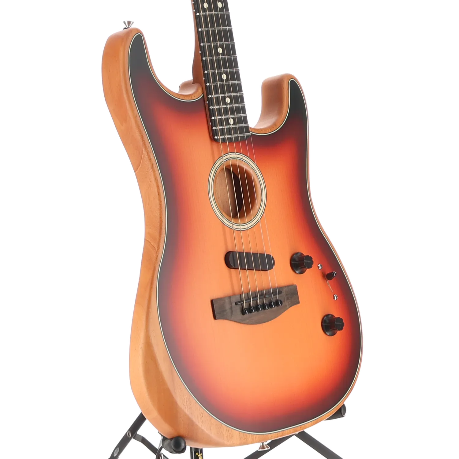 Fender American Acoustasonic Strat, Ebony Fingerboard, 3-Color Sunburst (U7) (4037A)