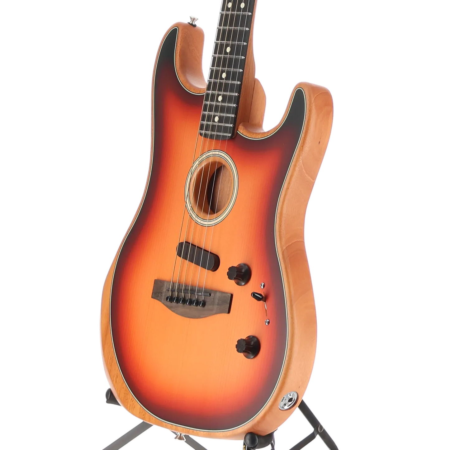 Fender American Acoustasonic Strat, Ebony Fingerboard, 3-Color Sunburst (U7) (4037A)