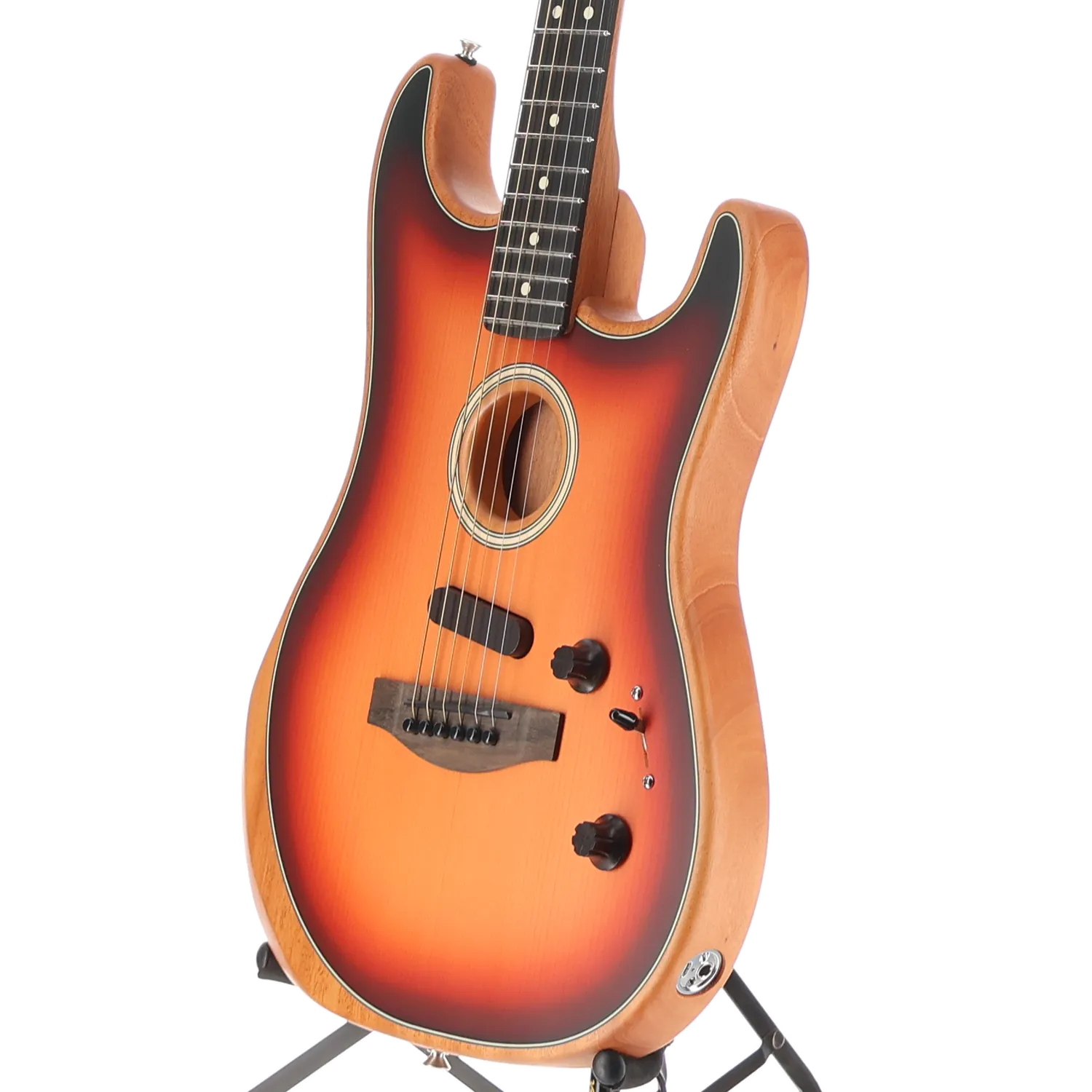 Fender American Acoustasonic Strat, Ebony Fingerboard, 3-Color Sunburst (U7) (4037A)