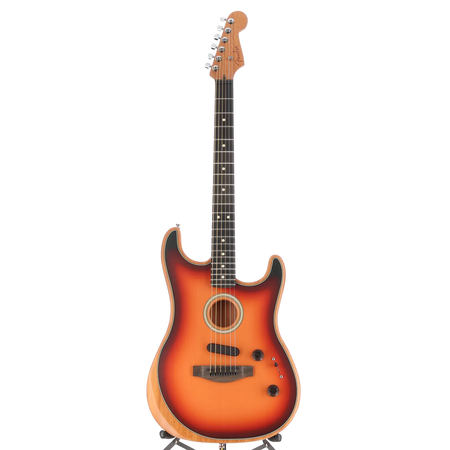 Fender American Acoustasonic Strat, Ebony Fingerboard, 3-Color Sunburst (U7) (4037A)