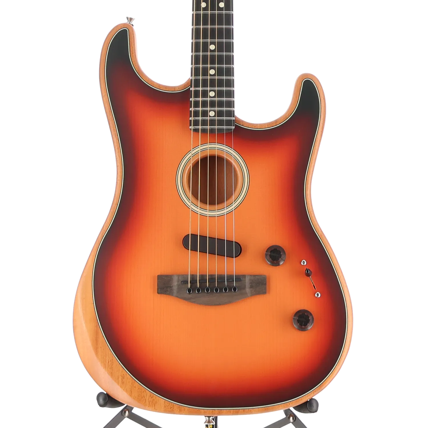 Fender American Acoustasonic Strat, Ebony Fingerboard, 3-Color Sunburst (U7) (4037A)