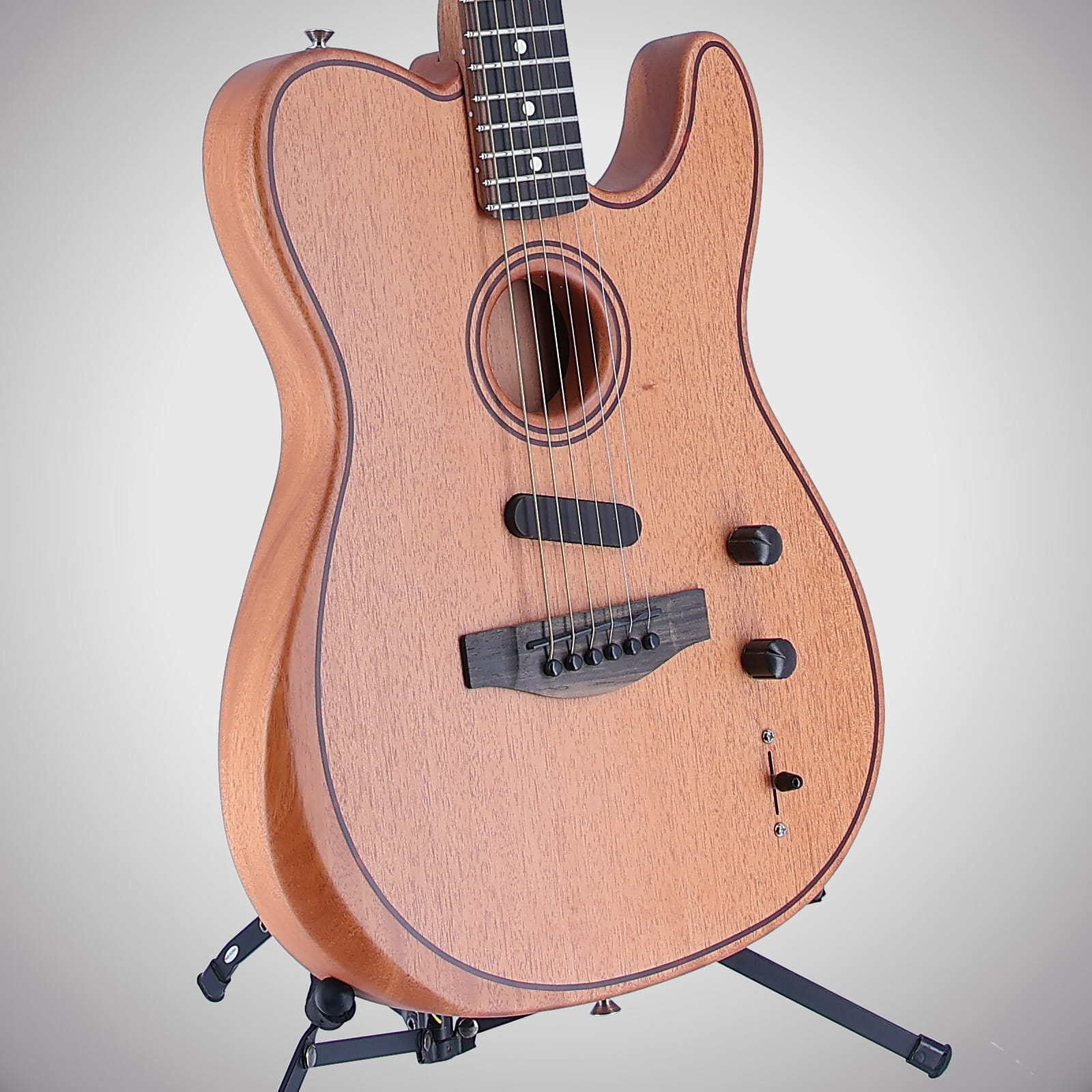 Fender American Acoustasonic Telecaster All-Mahogany, Ebony Fingerboard, Natural (EH6) (0553A)