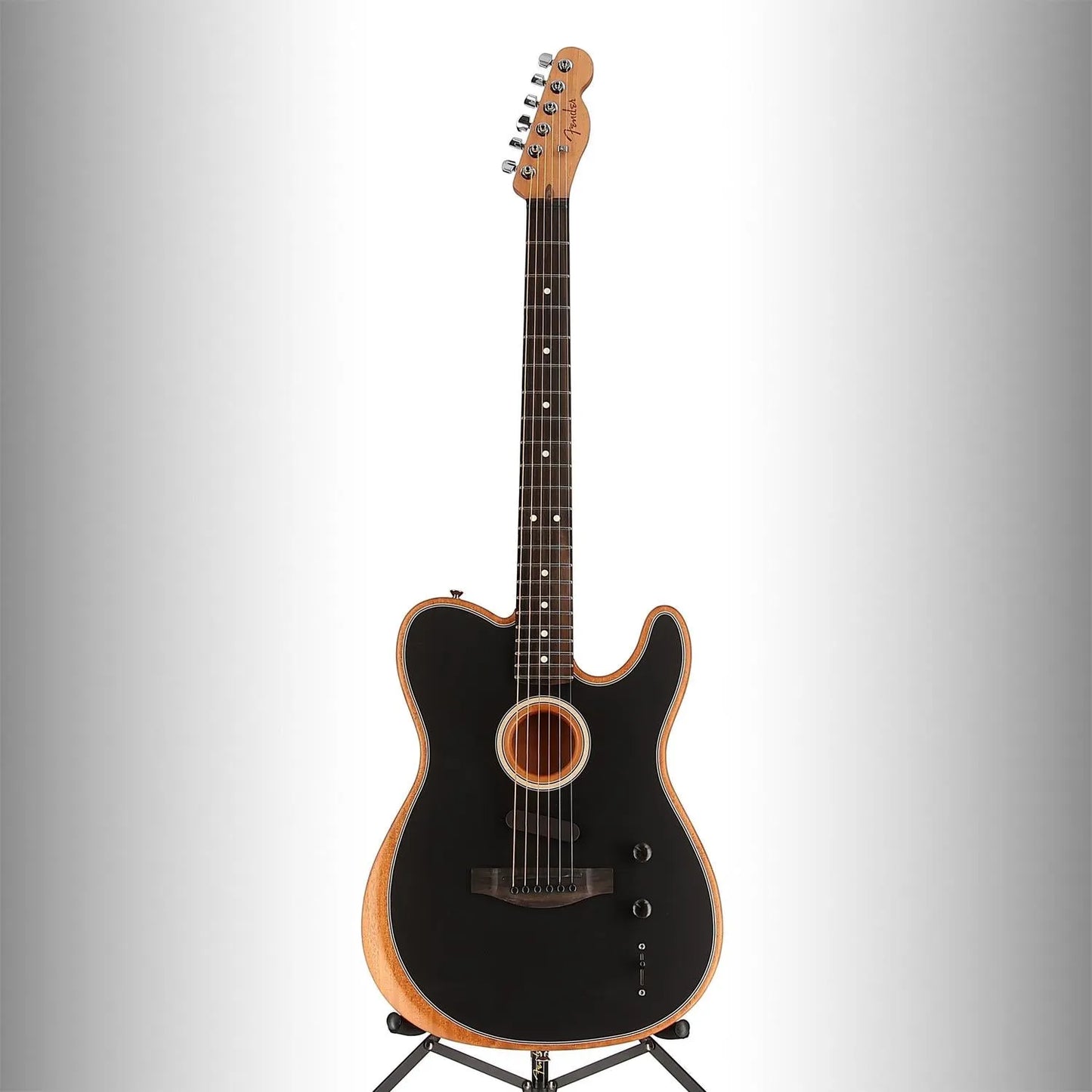 Fender American Acoustasonic Telecaster, Ebony Fingerboard, Black (Q12) (2915A)