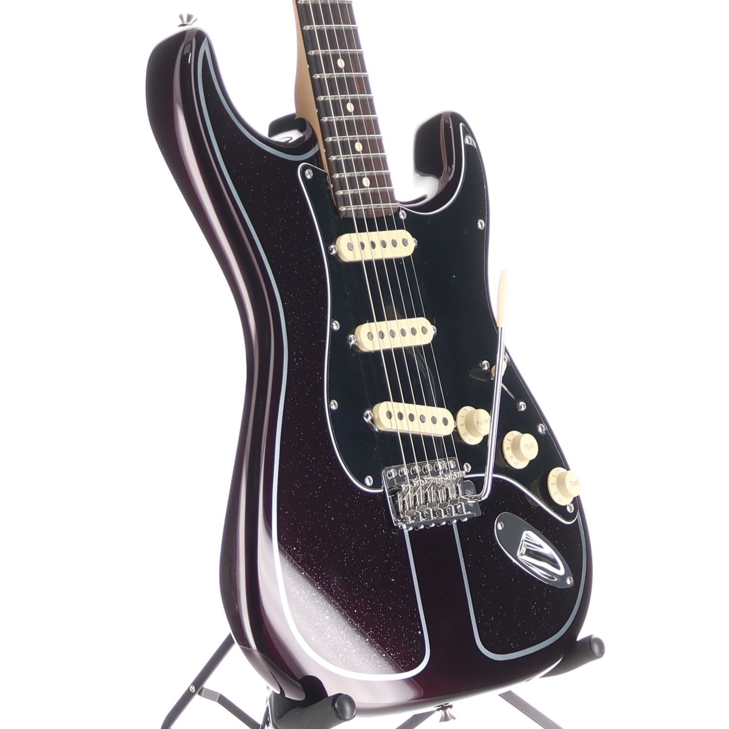 Fender American Performer Spruce Stratocaster - Burgandy with Silver Flake Custom Paint (P1) (28745)