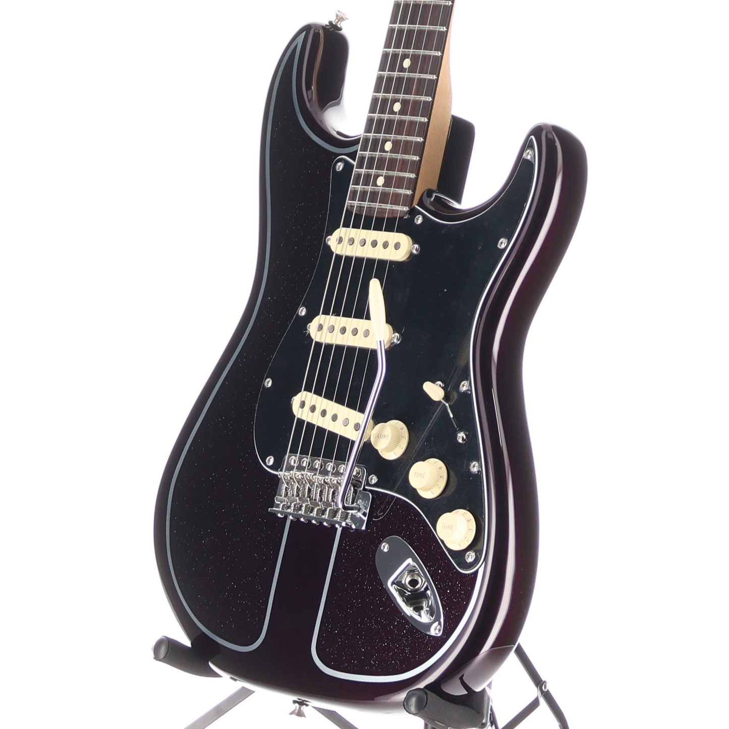Fender American Performer Spruce Stratocaster - Burgandy with Silver Flake Custom Paint (P1) (28745)