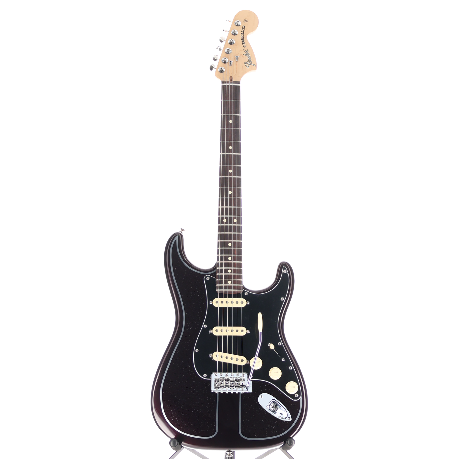 Fender American Performer Spruce Stratocaster - Burgandy with Silver Flake Custom Paint (P1) (28745)