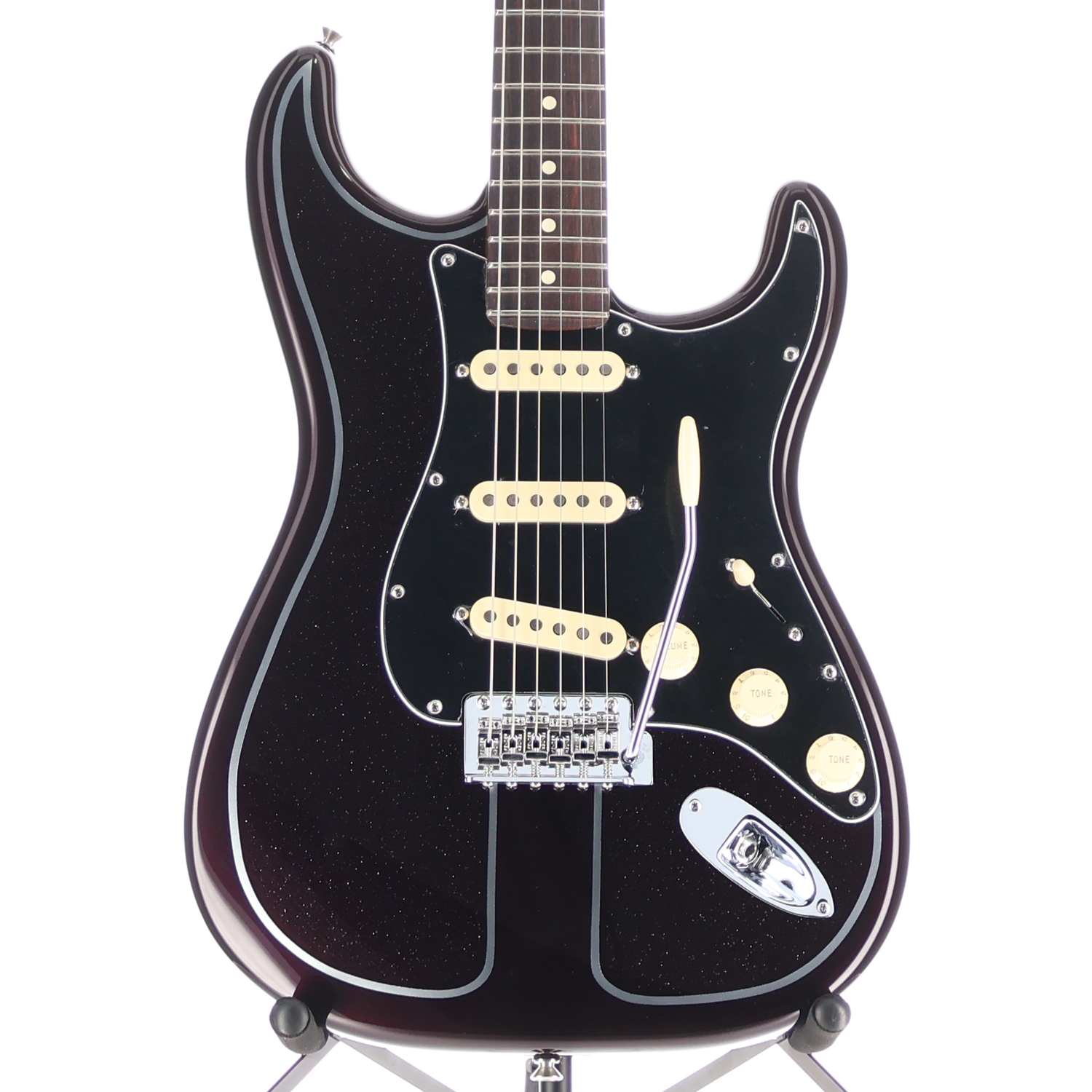 Fender American Performer Spruce Stratocaster - Burgandy with Silver Flake Custom Paint (P1) (28745)