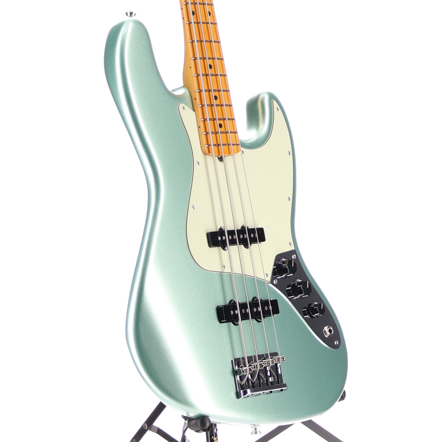 Fender American Professional II Jazz Bass, Maple Fingerboard, Mystic Surf Green (BB2) (08383)