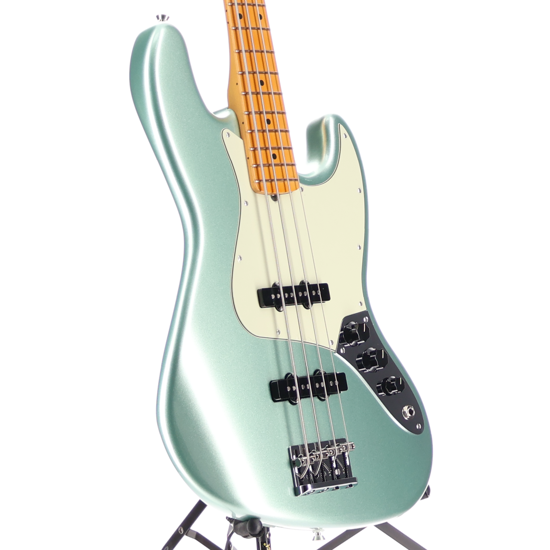 Fender American Professional II Jazz Bass, Maple Fingerboard, Mystic Surf Green (BB2) (08383)