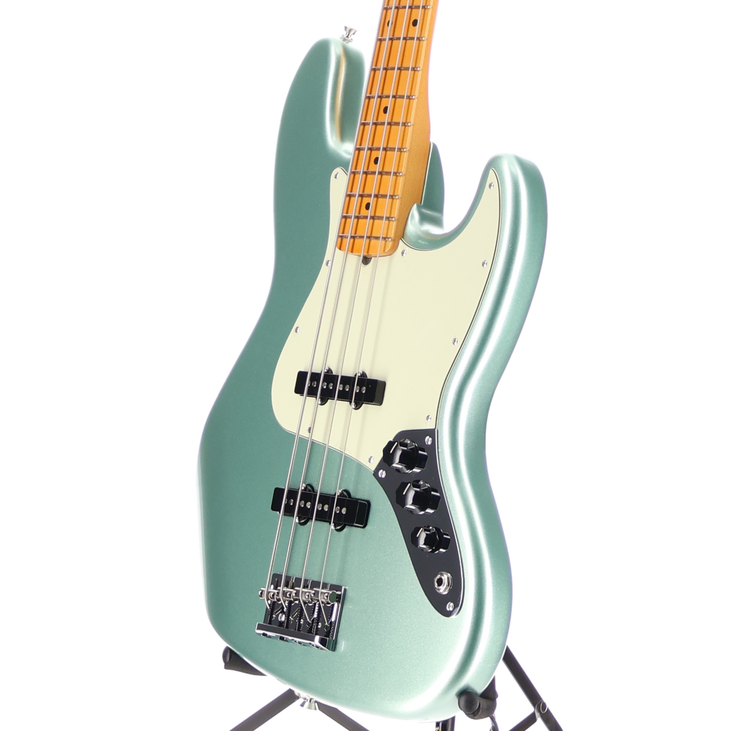 Fender American Professional II Jazz Bass, Maple Fingerboard, Mystic Surf Green (BB2) (08383)