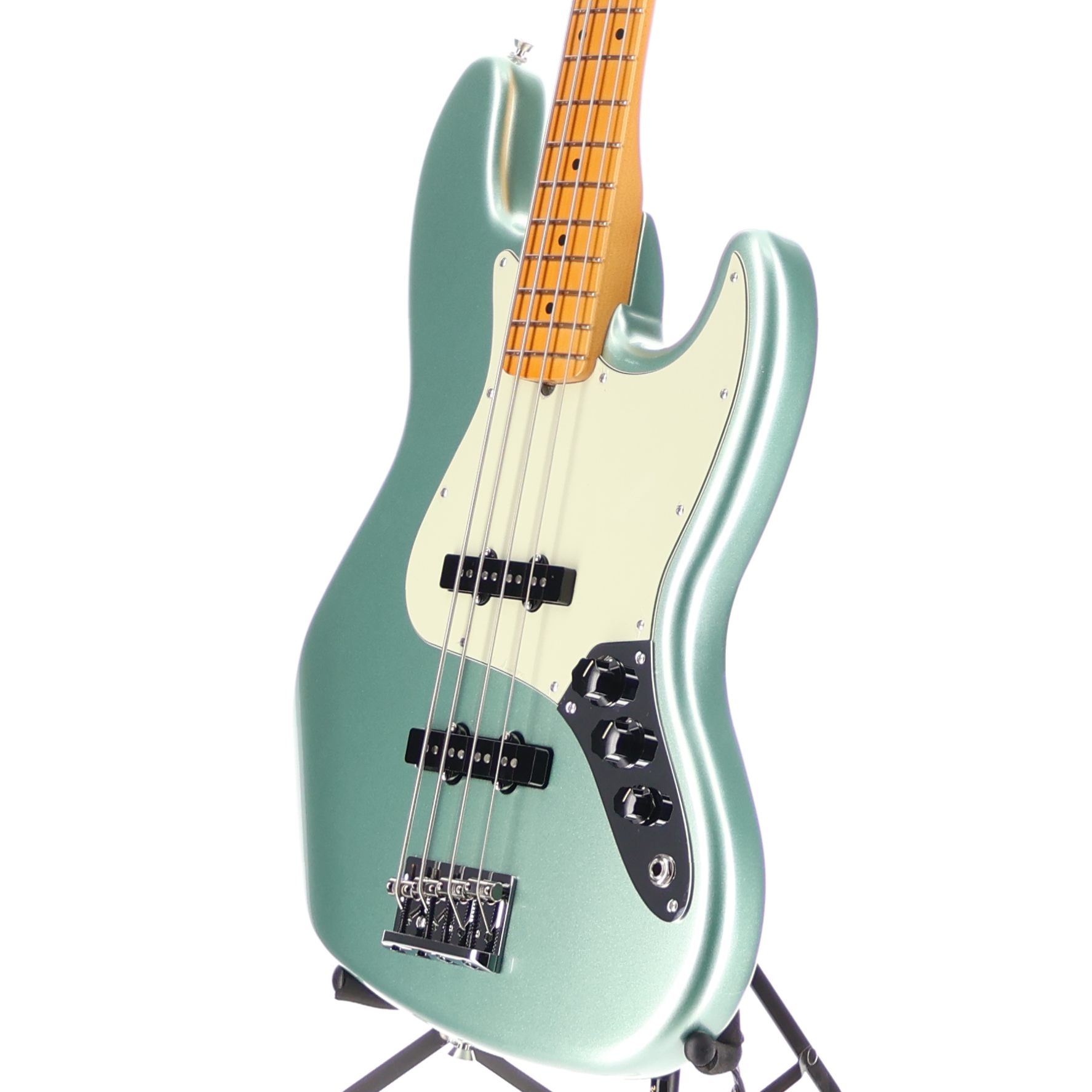 Fender American Professional II Jazz Bass, Maple Fingerboard, Mystic Surf Green (BB2) (08383)