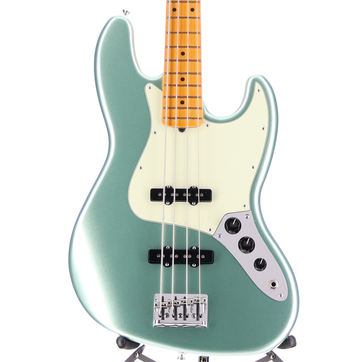 Fender American Professional II Jazz Bass, Maple Fingerboard, Mystic Surf Green (BB2) (08383)