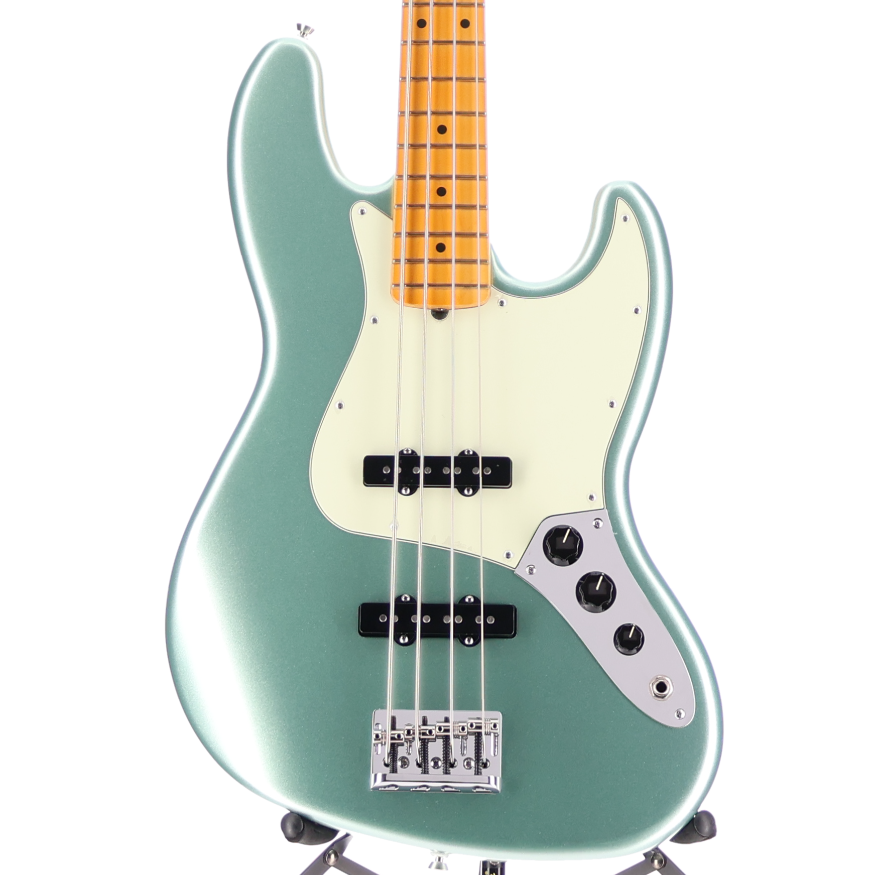 Fender American Professional II Jazz Bass, Maple Fingerboard, Mystic Surf Green (BB2) (08383)