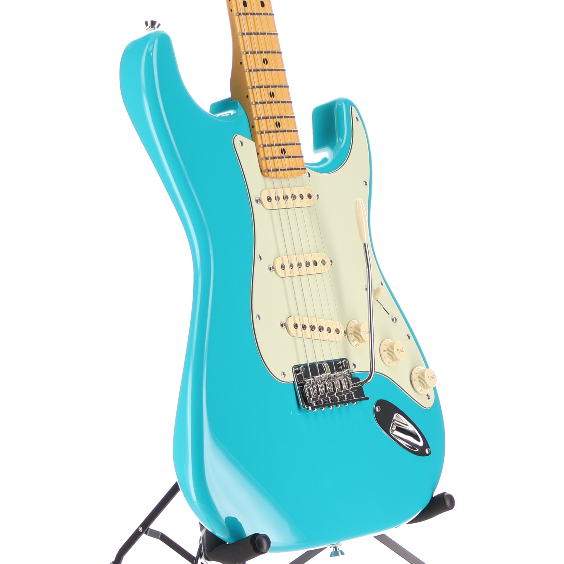 Fender American Professional II Stratocaster, Maple Fingerboard, Miami Blue (I7) (48361)