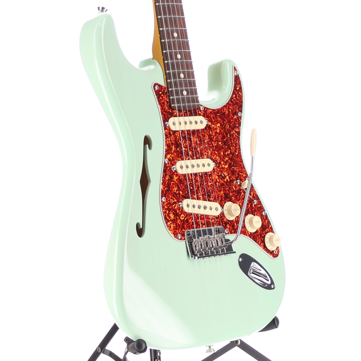 Fender American Professional II Stratocaster Thinline, Rosewood Fingerboard, Transparent Surf Green (A13) (11101)