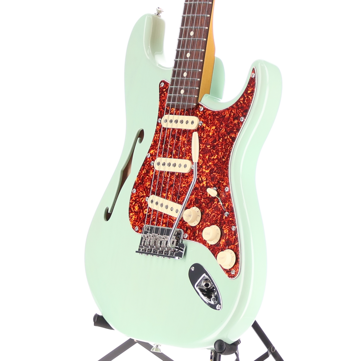 Fender American Professional II Stratocaster Thinline, Rosewood Fingerboard, Transparent Surf Green (A13) (11101)