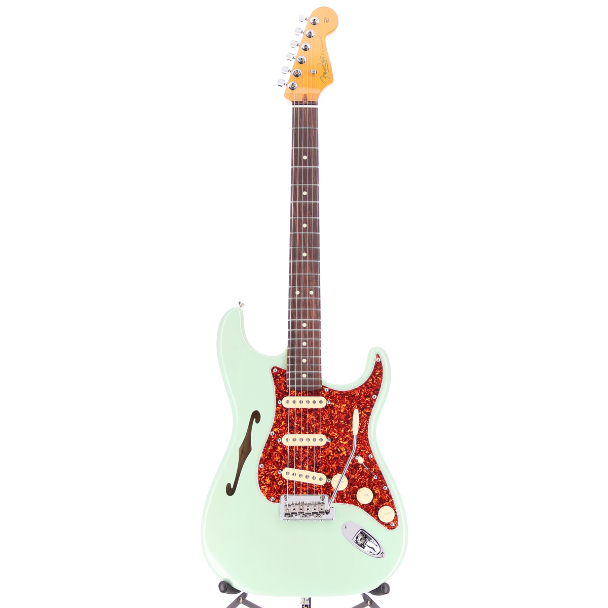 Fender American Professional II Stratocaster Thinline, Rosewood Fingerboard, Transparent Surf Green (A13) (11101)
