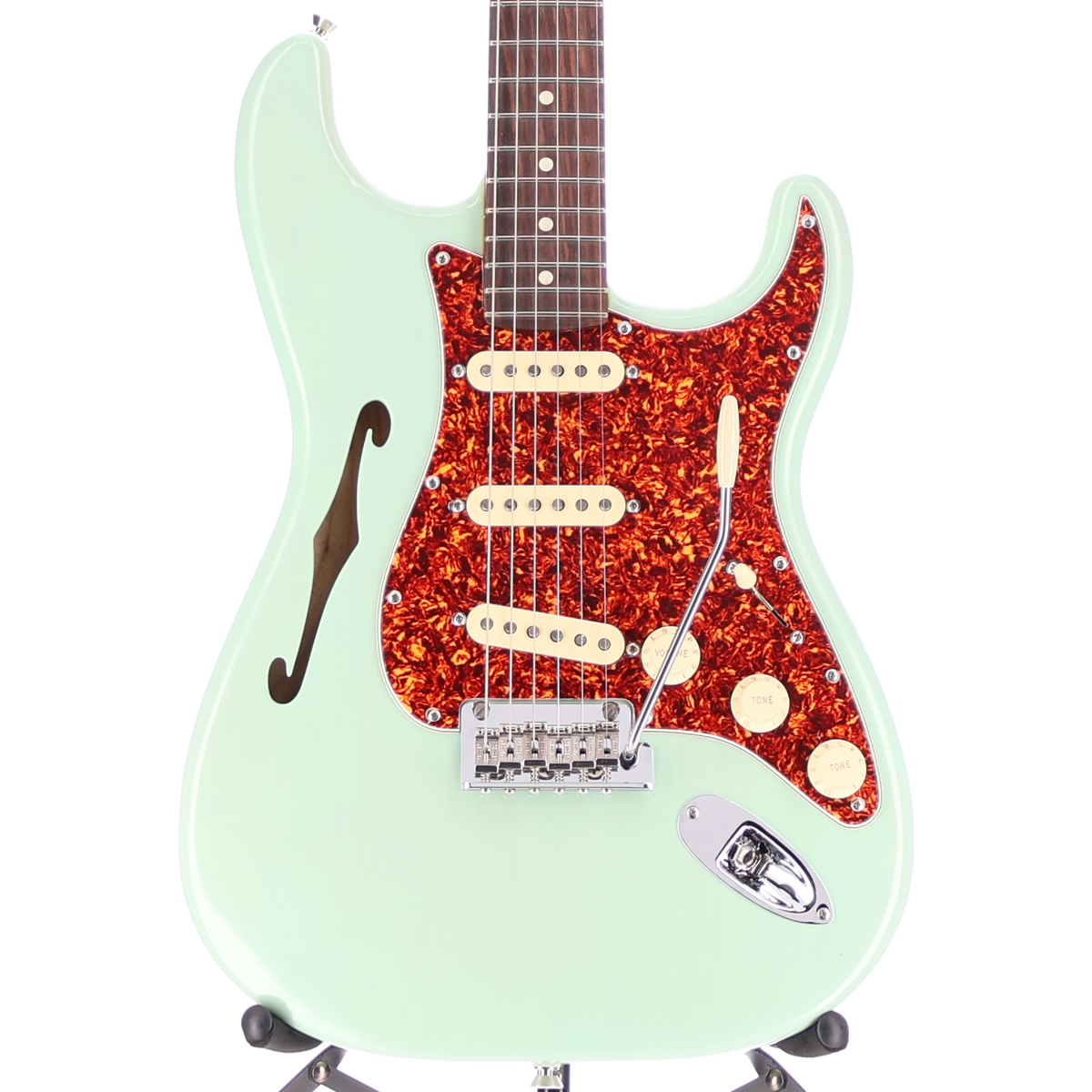 Fender American Professional II Stratocaster Thinline, Rosewood Fingerboard, Transparent Surf Green (A13) (11101)