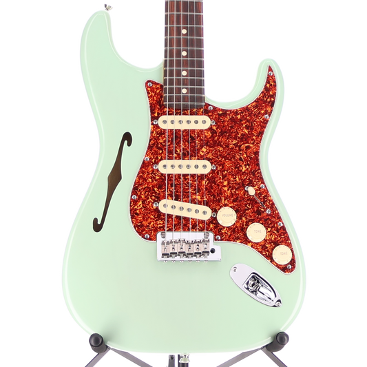 Fender American Professional II Stratocaster Thinline Rosewood Fingerboard Transparent Surf Green (AA11) (09877)